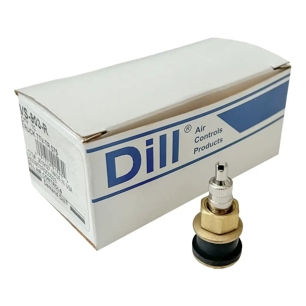Dill TR 575 Tubeless Truck Clamp-In Valve Stem VS 903R - Heavy Duty Tire Valve for Commercial Trucks & Trailers - Perfect for Fleet Maintenance & Off-Road Vehicles