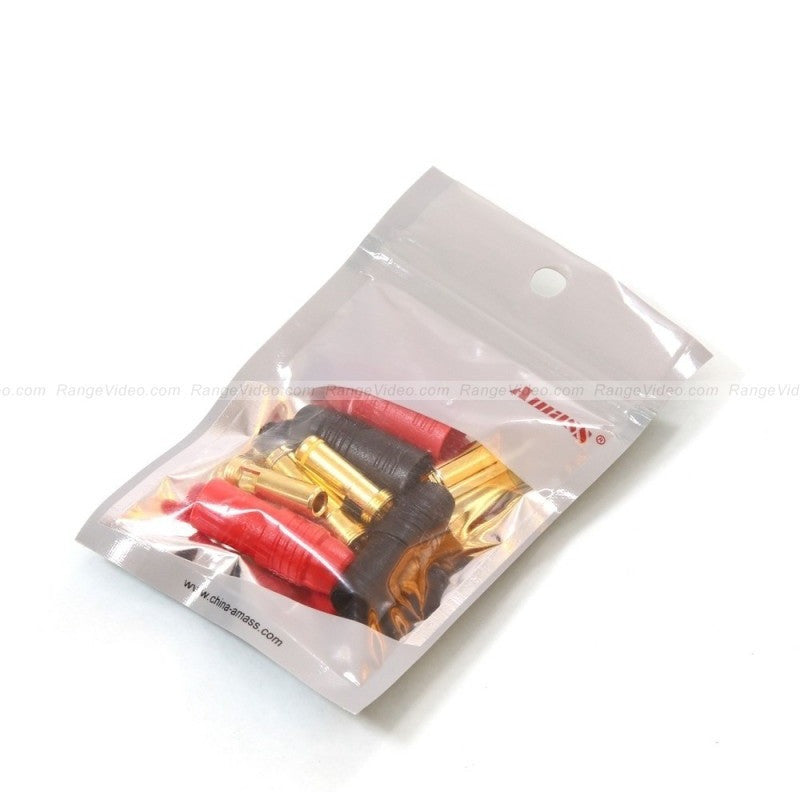 AN150 Anti Spark Self Insulating Bullet Connectors (1 Pair) - Red & Black for Car Audio, Marine & Solar Panel Wiring - High Temperature Resistant Electrical Terminals