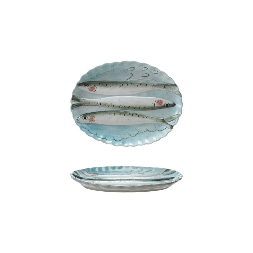 Elegant Scalloped Fish Serving Plate - Perfect for Seafood Dinners, Party Platters & Elegant Dining