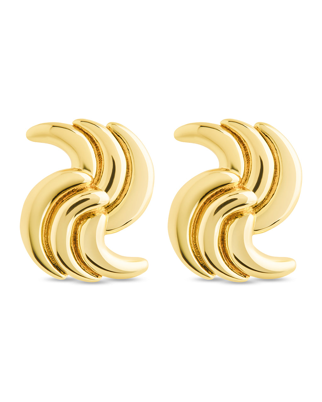 Leni Twist Statement Studs Earrings - Trendy & Unique Fashion Jewelry for Women | Perfect for Parties, Weddings & Everyday Wear
