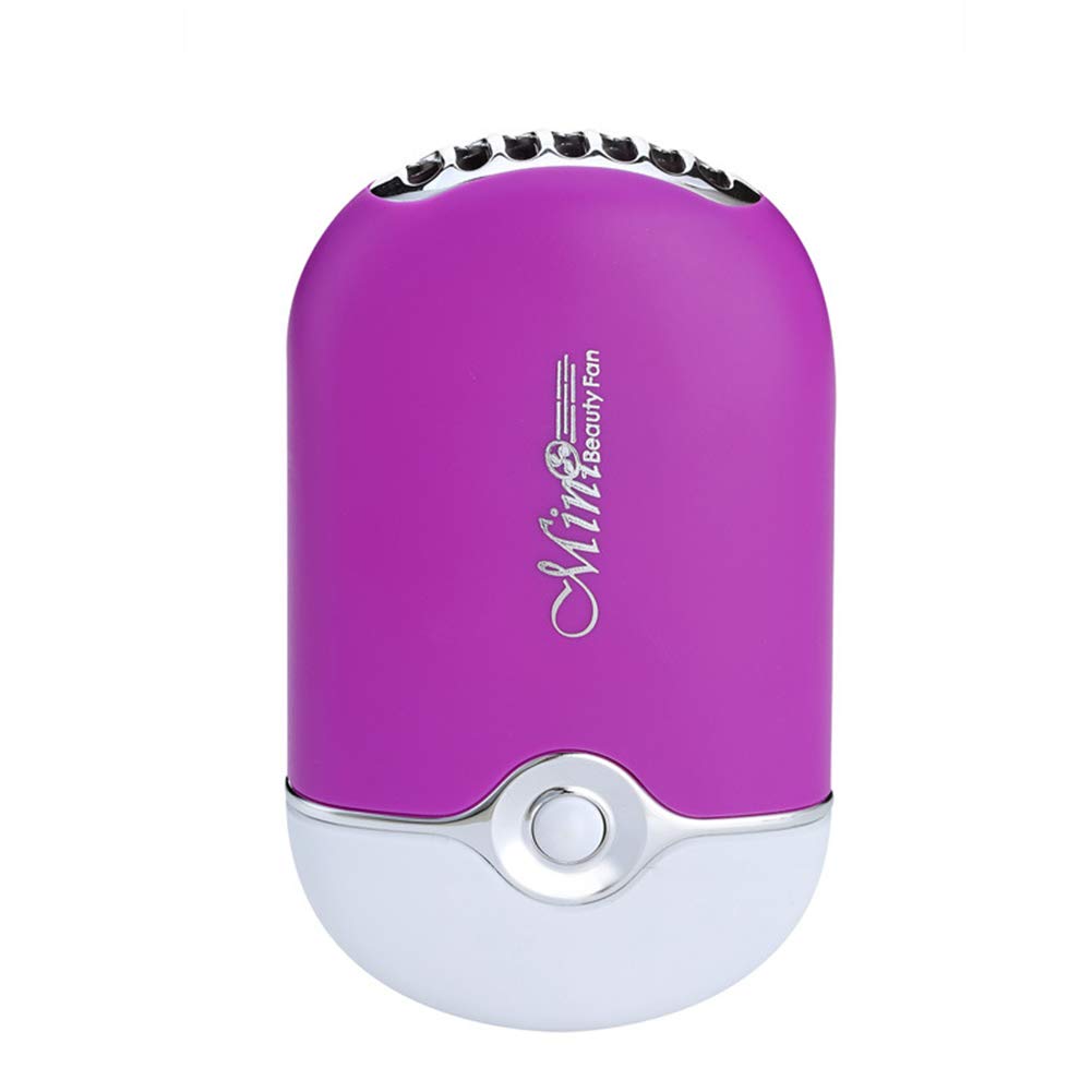 Aoile USB Mini Portable Handheld Fan - Fast Cooling Fan for Eyelash Extensions, Nail Polish Drying, Makeup & Personal Use - Purple (Perfect for Salons, Travel & Home)