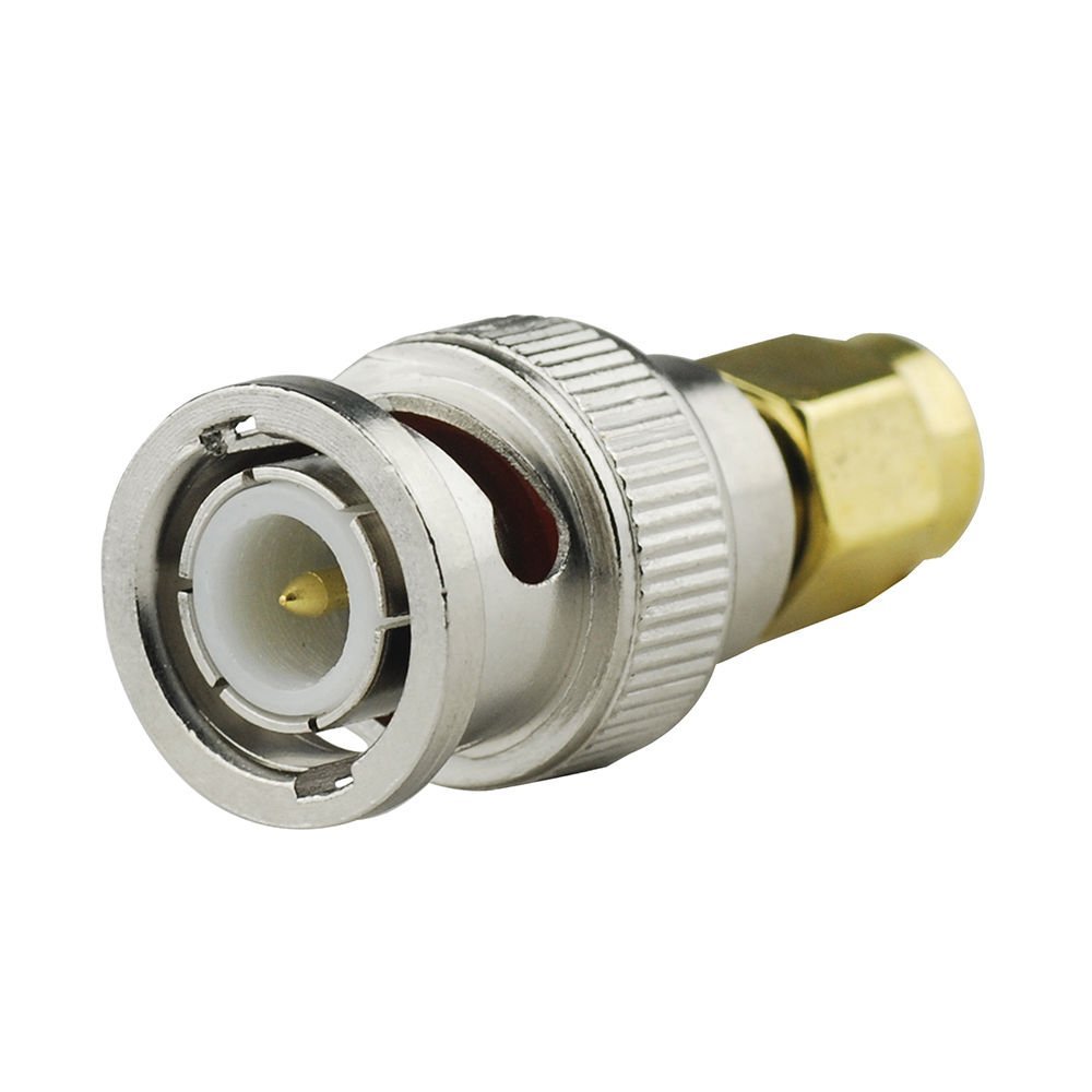 DHT Electronics 2-Pack SMA Male to BNC Male RF Coaxial Adapter - Perfect for Ham Radio, CCTV, and Test Equipment Connections
