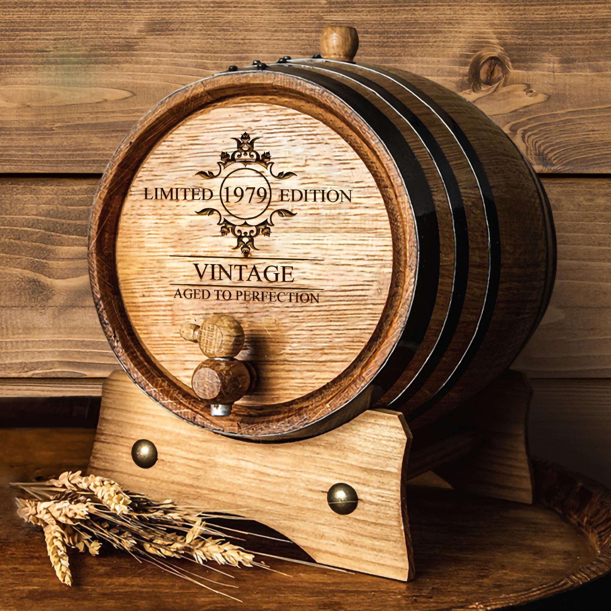 Personalized Mini Oak Aging Barrel Kit - 10L Whiskey, Wine, Scotch & Bourbon Barrel with Custom Engraving - Perfect for Home Brewers, Distillers & Wine Makers - Ideal Gift for Men - Great for Home Bars, Man Caves & Whiskey Tasting Events