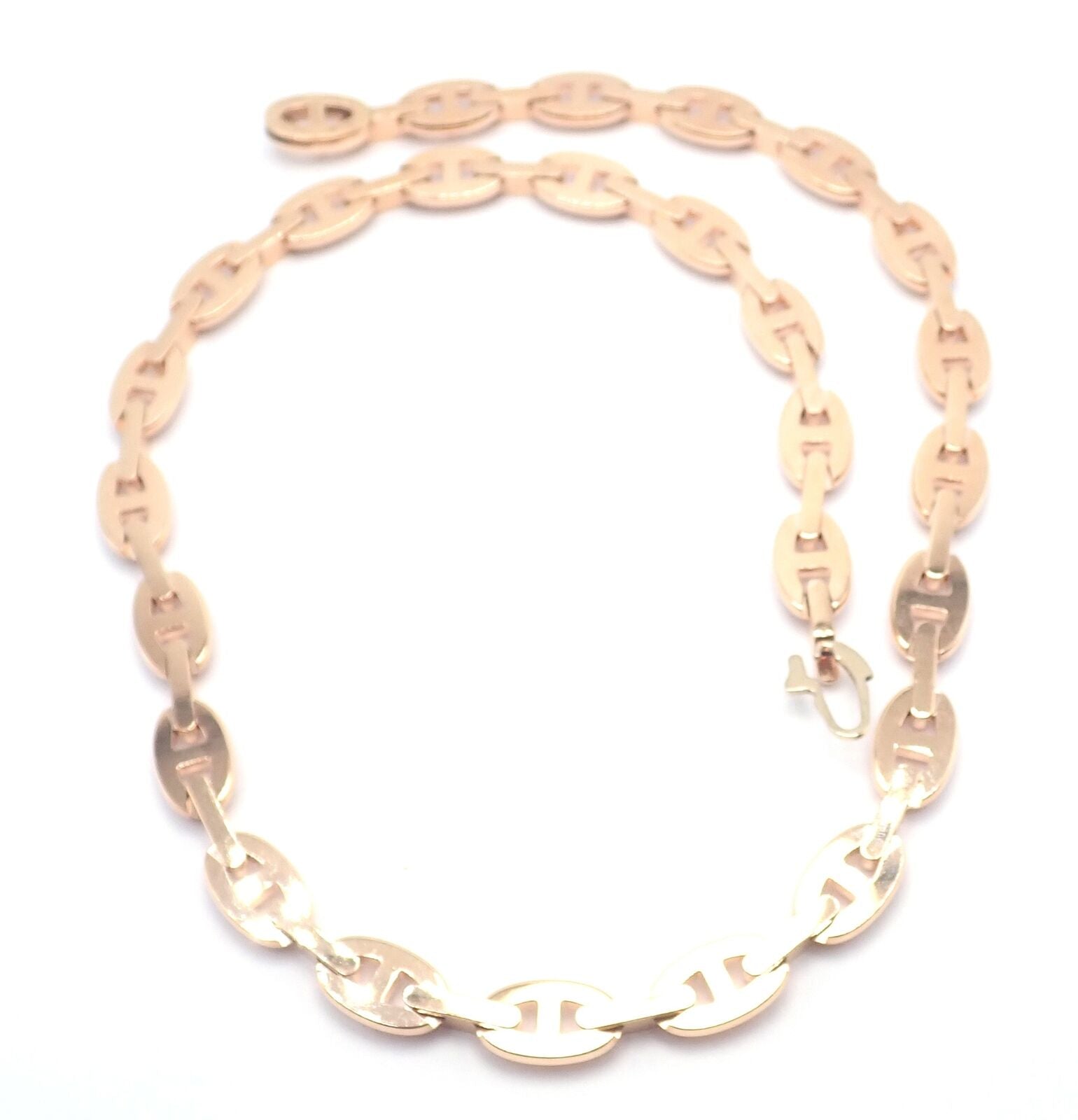 Authentic Hermes Chaine d'Ancre Enchaine 18K Rose Gold Diamond Link Necklace - Luxury Jewelry for Women, Perfect Gift for Anniversary & Special Occasions