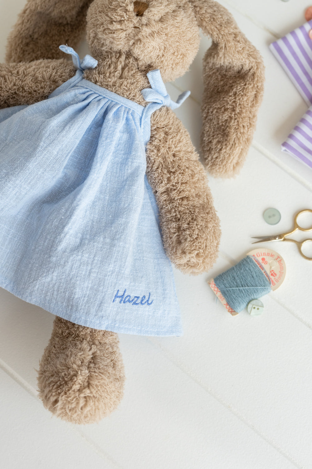 Personalized Baby Blue Dress for Girls - Perfect for Birthday Parties, Photo Shoots & Special Occasions