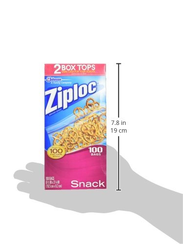 Ziploc Snack Bags - 100 Count Value Pack | Reusable, BPA-Free Food Storage Bags for School Lunches, Travel & Meal Prep | Sandwich, Snack & Freezer Safe Bags