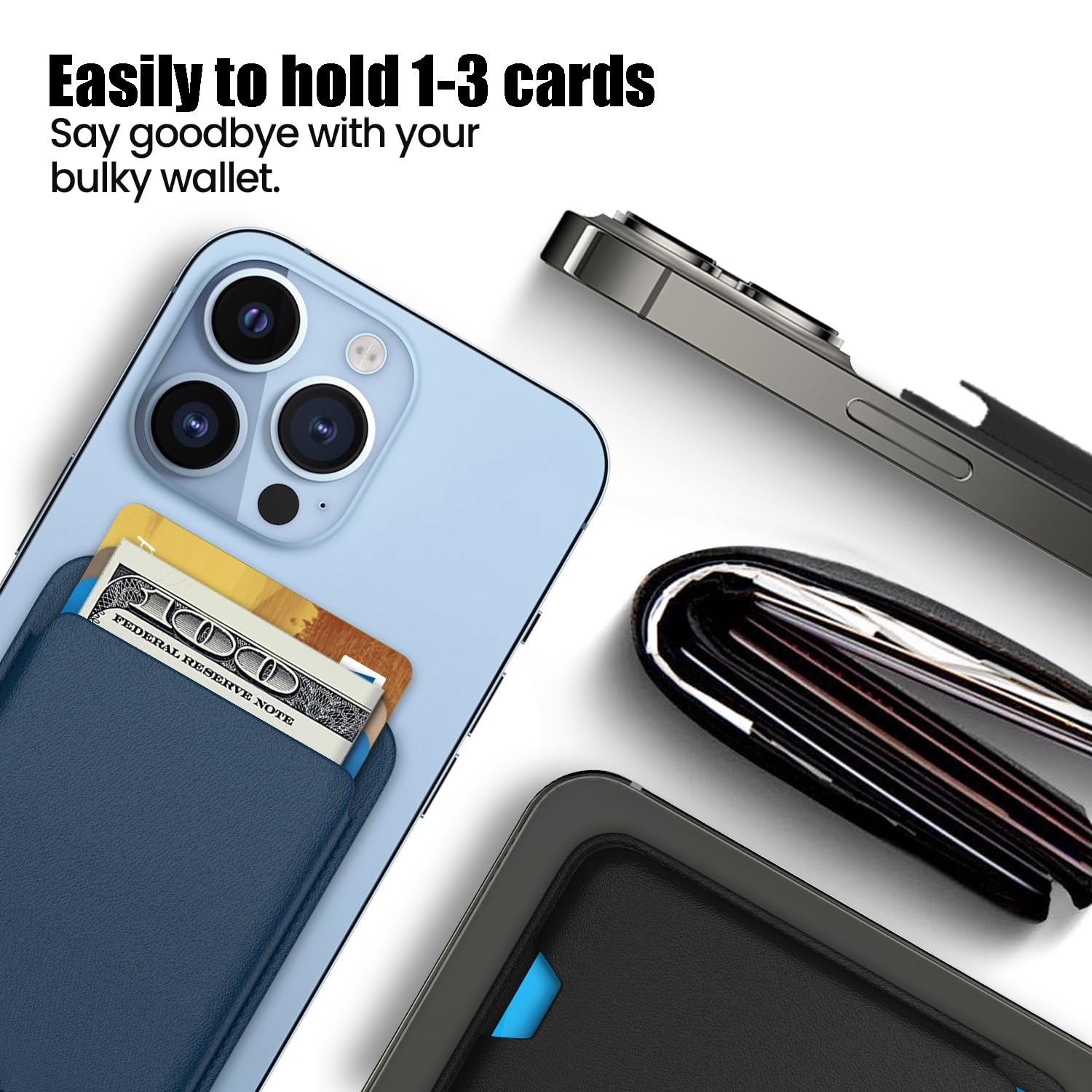 Magnetic Wallet for iPhone 16 15 14 13 12 Pro Max Plus - MagSafe Compatible Card Holder with Strong Adhesive (Light Pink) | Perfect for Everyday Use, Travel & Contactless Payments