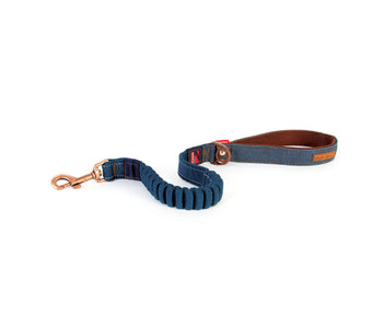 EzyDog Zero Shock Dog Leash - 120cm Heavy Duty Denim Walking Lead for Medium to Large Dogs - Perfect for Training, Hiking, and Daily Walks