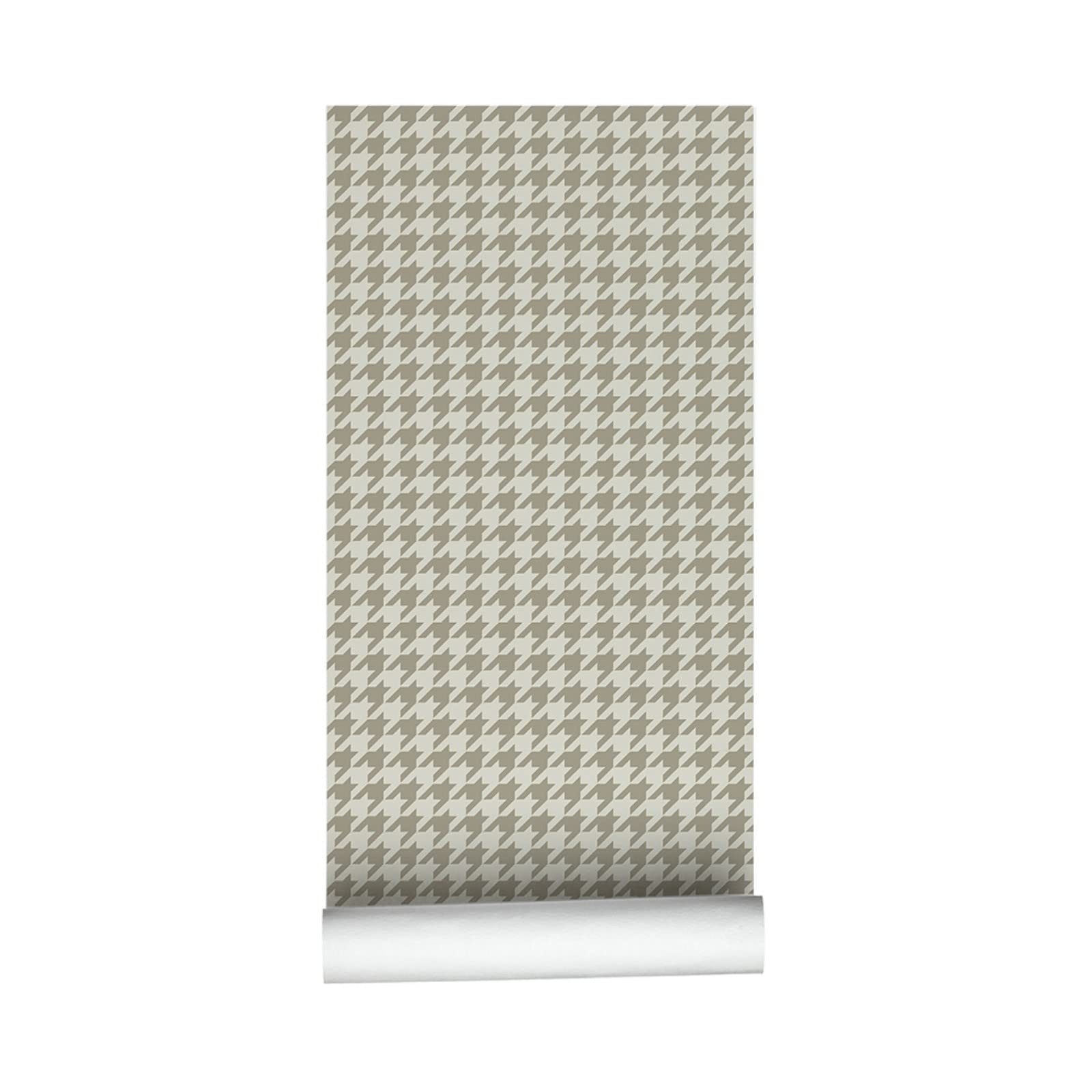 Ochine Black and White Trellis Houndstooth Plaid Peel and Stick Wallpaper - Removable Self-Adhesive Waterproof Contact Paper for Walls, Cabinets, Dressers & Drawers - Perfect for Home Decor, Kitchen Backsplash, and DIY Furniture Makeover