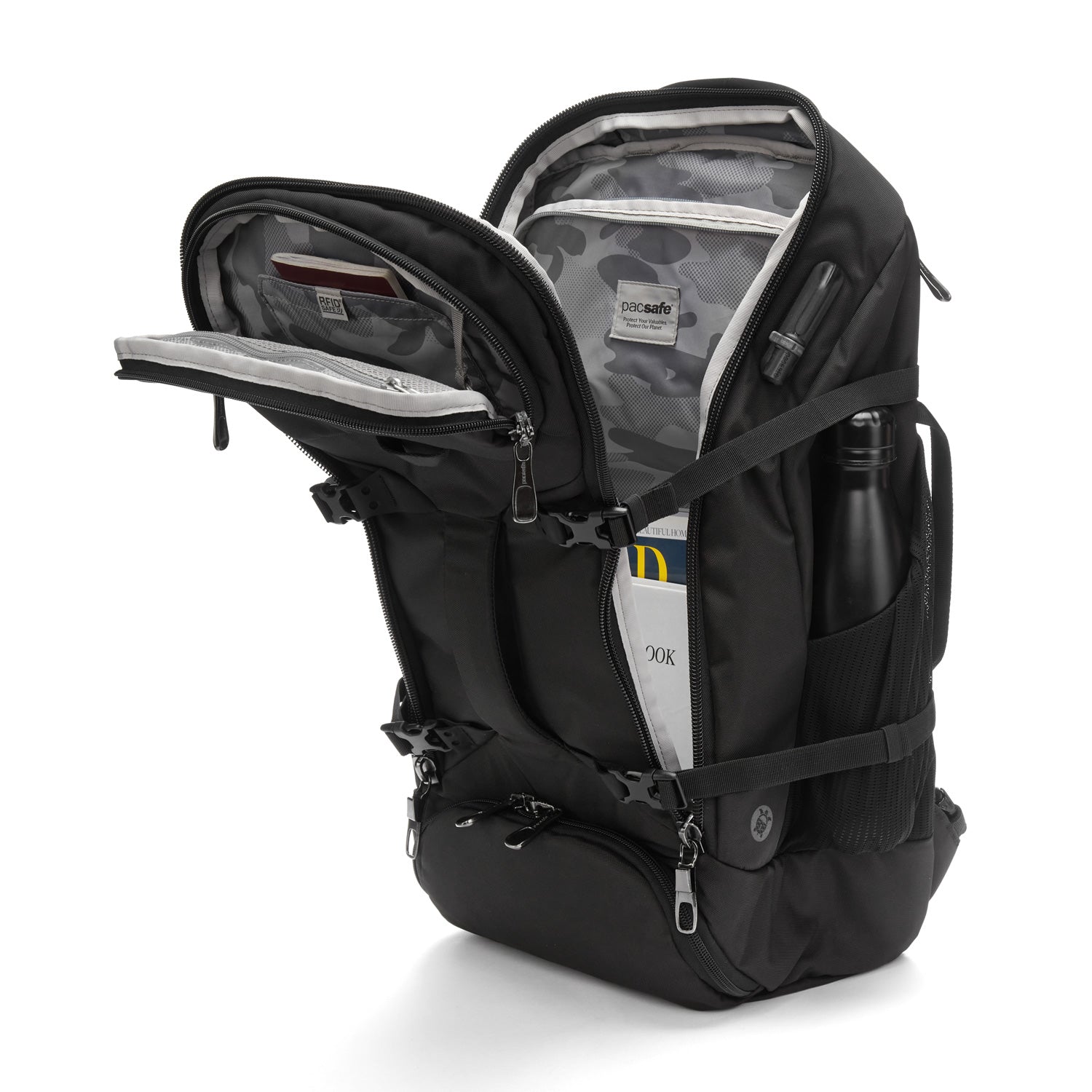 Pacsafe Venturesafe EXP35 Anti-Theft Travel Backpack - Secure 35L Carry-On Backpack for Laptops & Essentials | Perfect for Commuting, Business Trips & Adventure Travel