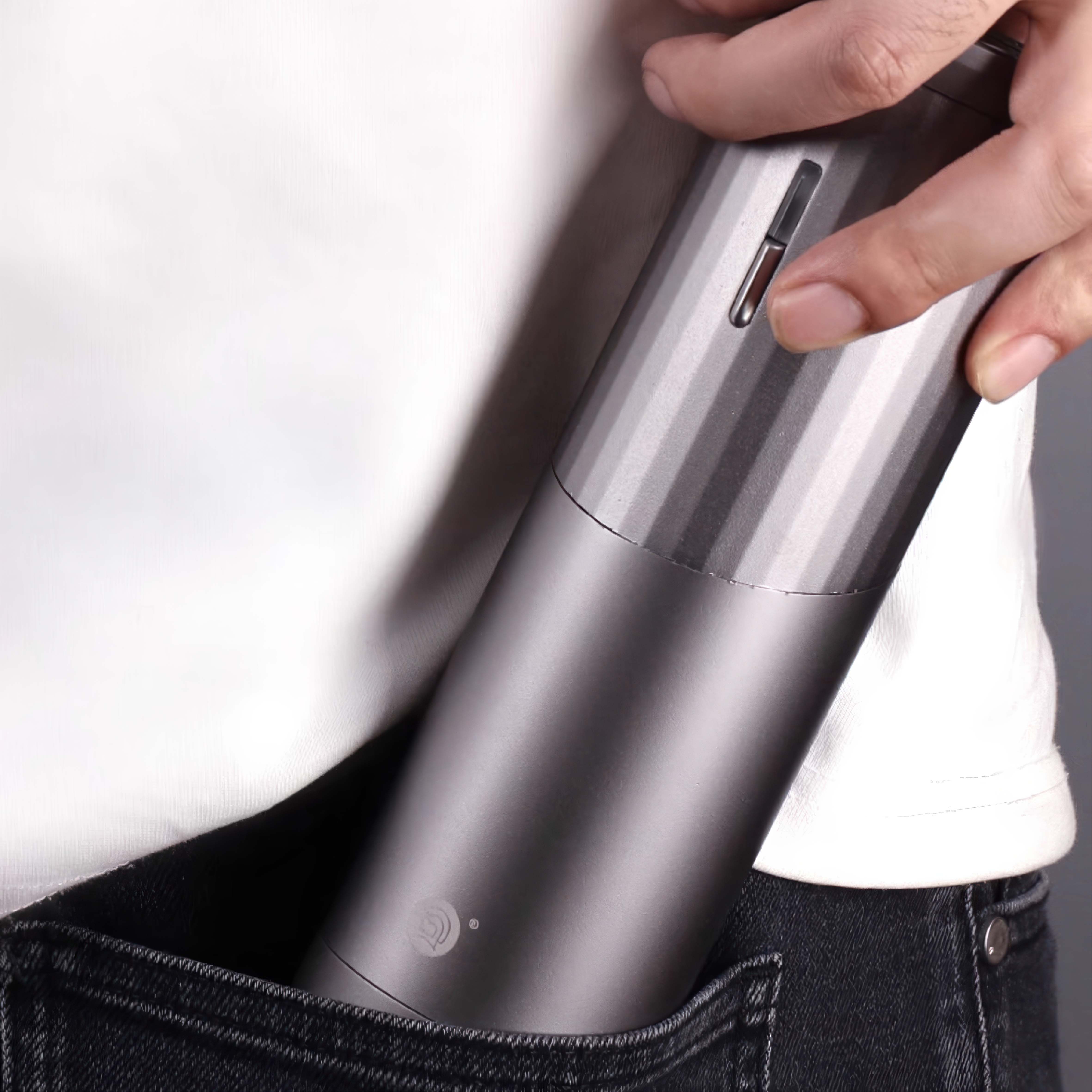 Premium Portable Coffee Grinder for Espresso, French Press & Pour Over - Electric Burr Mill with Adjustable Settings for Home, Office & Travel Use