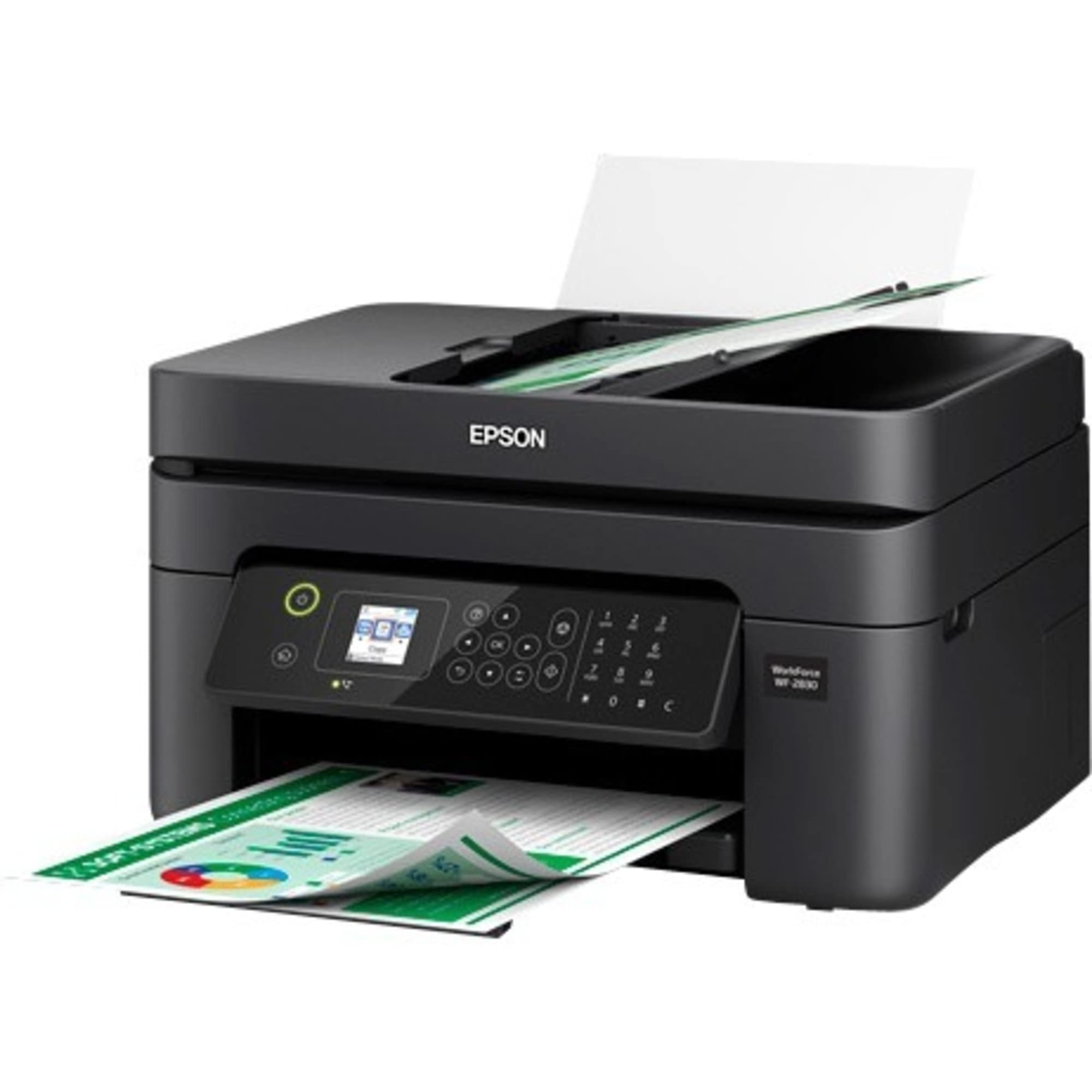 Epson Workforce WF-2930 Wireless All-in-One Printer with Scan, Copy, Fax | Auto Document Feeder & Duplex Printing | 1.4