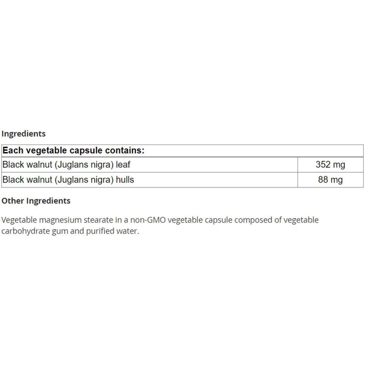 New Roots Herbal Black Walnut Leaf & Hull 440mg - 100 Vegetarian Capsules for Immune Support & Digestive Health | Natural Herbal Supplement for Detox & Parasite Cleanse
