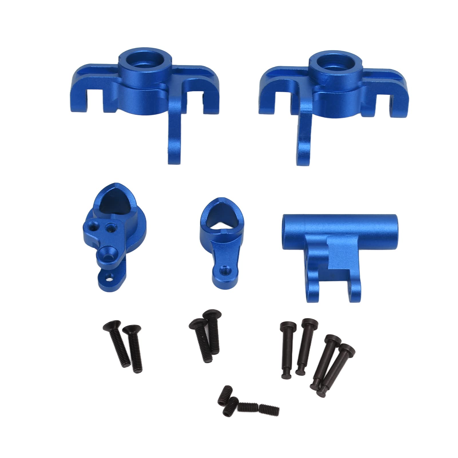 Jopwkuin RC Steering Parts Set - High Strength Lightweight Steering Cup & Assembly for LOSI Lasernut U4 1/10 Scale RC Car (Blue) | Durable Replacement Parts for Off-Road Racing & Crawling