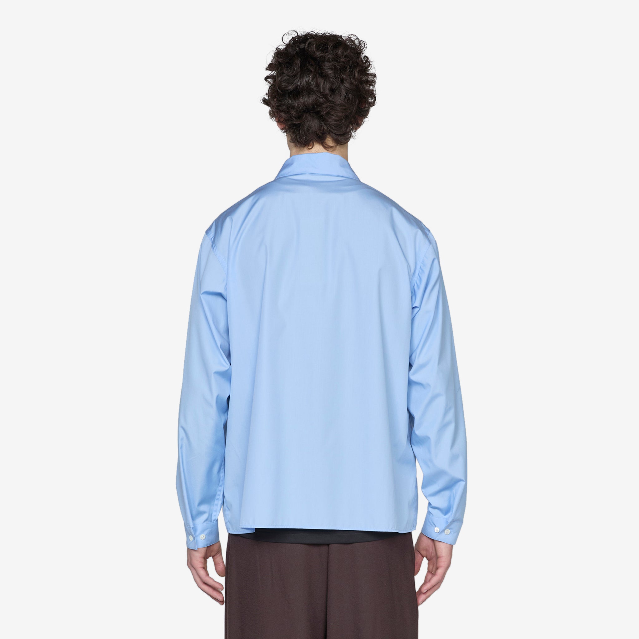 Hidden Logo Zip Shirt in Iris Blue - Stylish Casual Wear for Men | Perfect for Outdoor Activities & Everyday Fashion