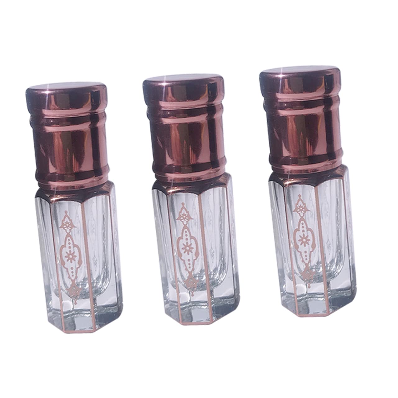 FOMIYES 3-Pack Glass Roller Bottles for Essential Oils, Perfume & DIY Terrarium - Small Leak-Proof Containers with Roller Ball Applicator - Perfect for Aromatherapy, Travel & Home Decoration