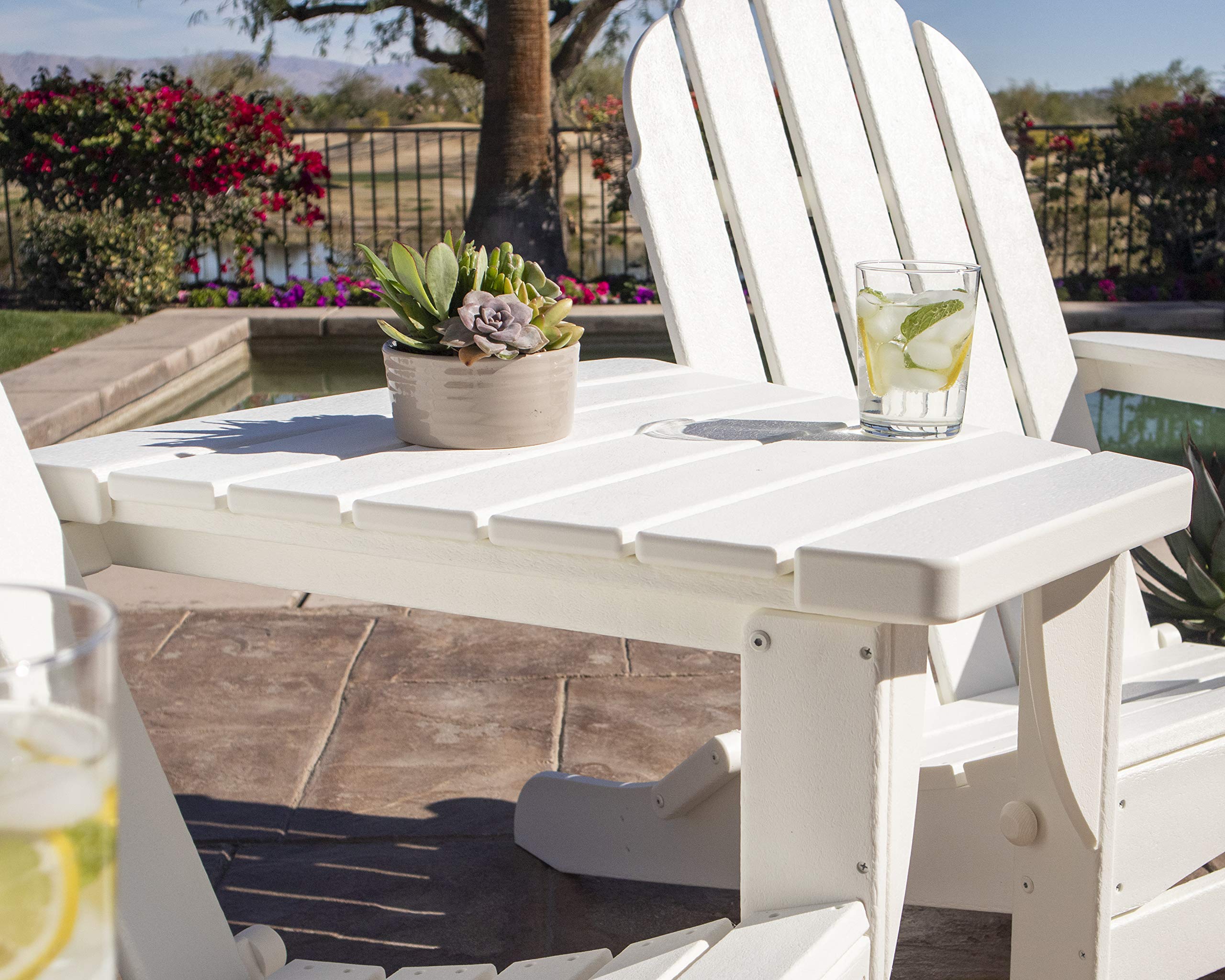 POLYWOOD® Outdoor Dining Table - White - Weather-Resistant Durable Plastic - Perfect for Patio, Deck, and Garden Dining