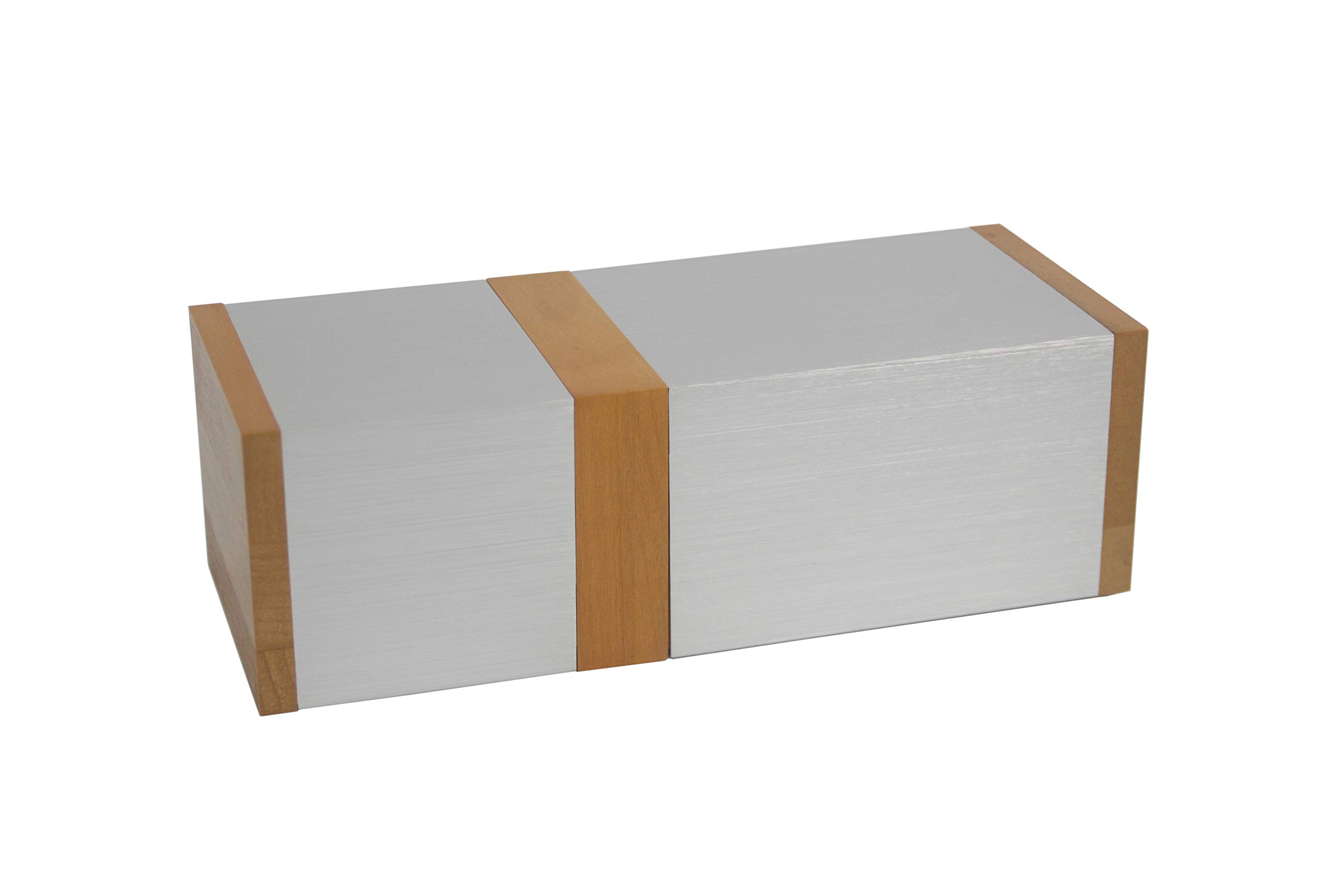 FixtureDisplays® Wood & Aluminum Riser Stand - 3-Tier Display Pedestal for Centerpieces, Flower Vases, and Decor (21417-5+3-2D) - Perfect for Weddings, Home Decor, and Retail Displays