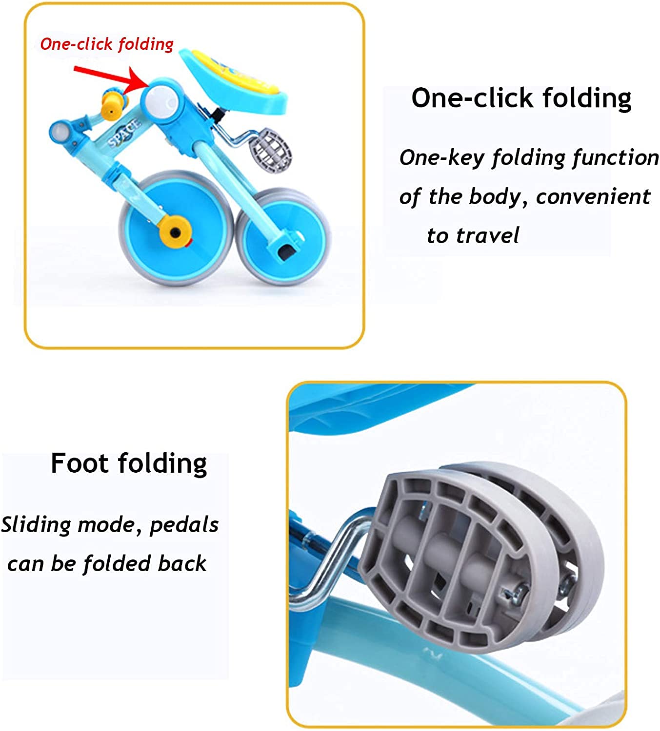 Best 3-Wheel Stroller Wagon & Kids Tricycle - Foldable Scooter with Adjustable Seat | Perfect Gift for 1+ Year Old Girls (Yellow) | Outdoor Play, Park Rides & Backyard Fun