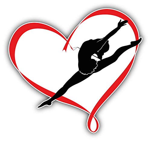 Waterproof Gymnastics Vinyl Decal Sticker - 5 Inch Car Bumper Sticker for Sports Lovers - Perfect for Cars, Laptops, Water Bottles & Gym Equipment