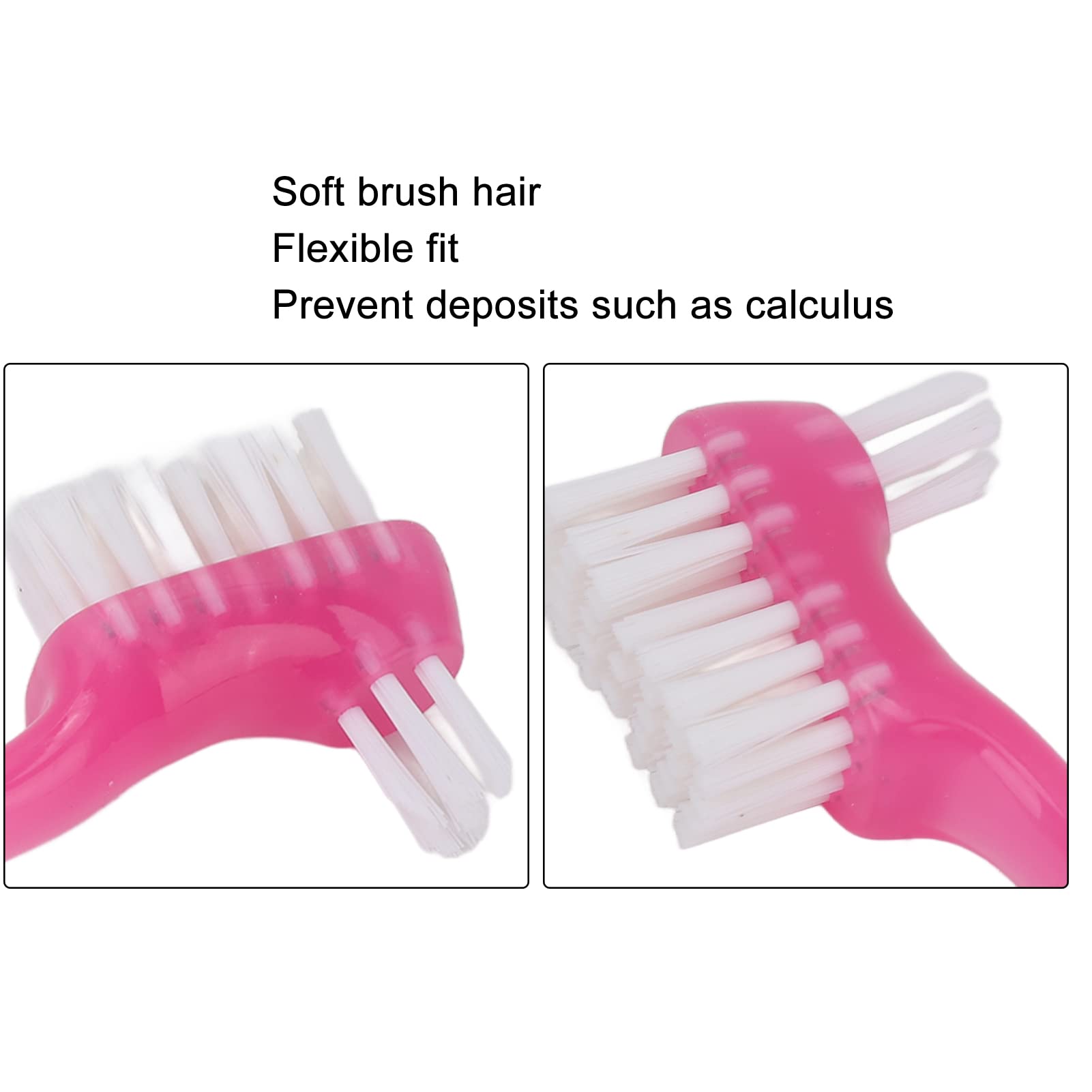 Premium Denture Cleaning Brush for Elderly - Portable False Teeth Brush for Plaque & Dirt Removal - Travel & Home Use - Ideal for Denture Care & Oral Hygiene Maintenance