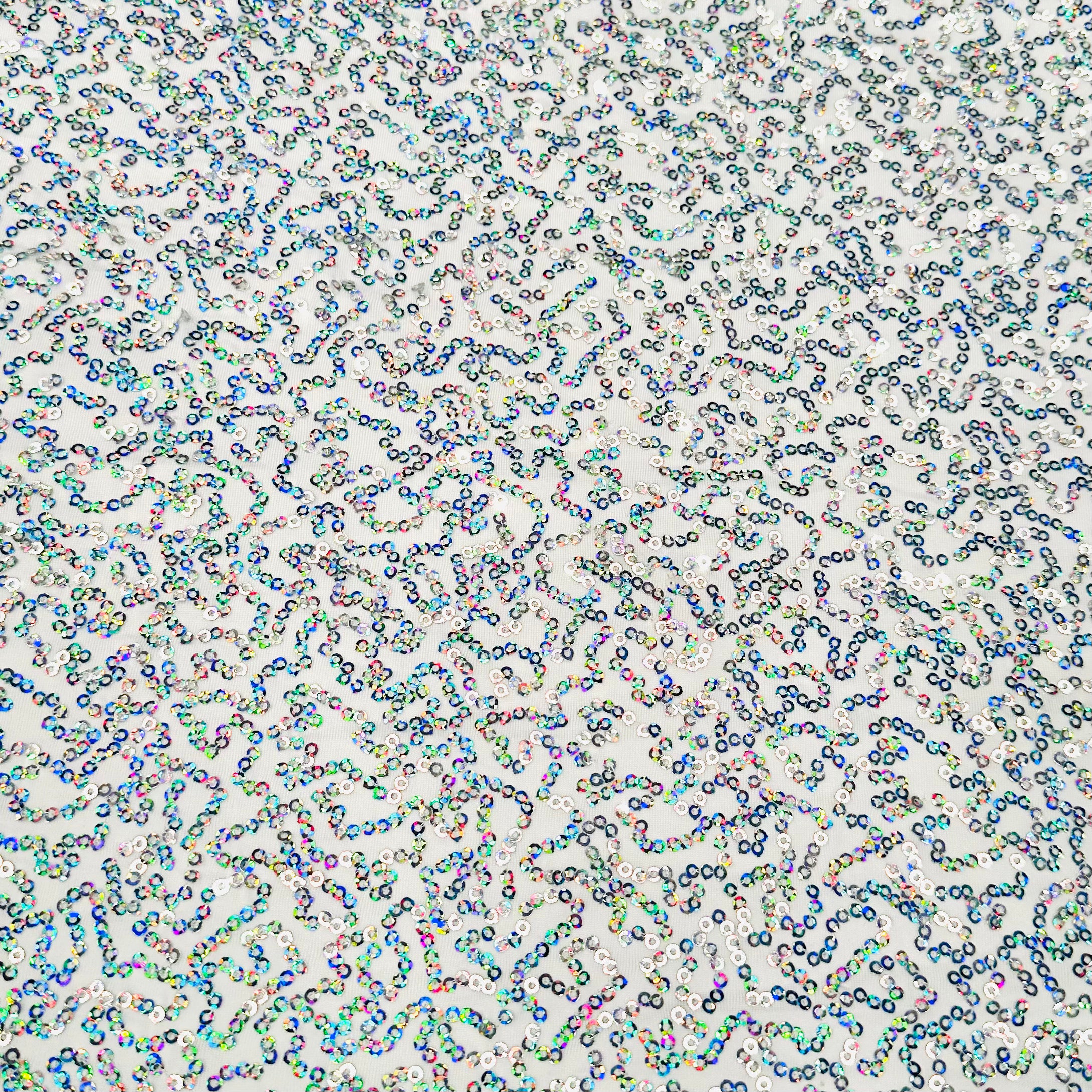 Bedazzled Silver White Holographic Nail Stickers - Perfect for Parties, Weddings & Special Occasions