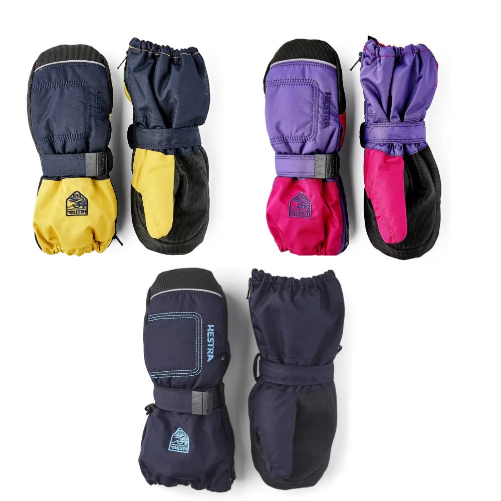 Hestra Baby Long Zip Mittens - Warm Waterproof Winter Gloves for Toddlers & Infants - Perfect for Snow Play, Outdoor Adventures & Cold Weather Protection