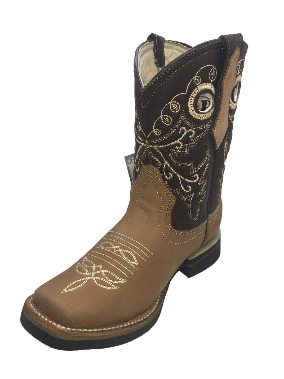 Women's Cowgirl Rodeo Boots - Genuine Leather Square Toe Western Boots in Honey Brown | Perfect for Country Dancing, Rodeo Events & Western Fashion