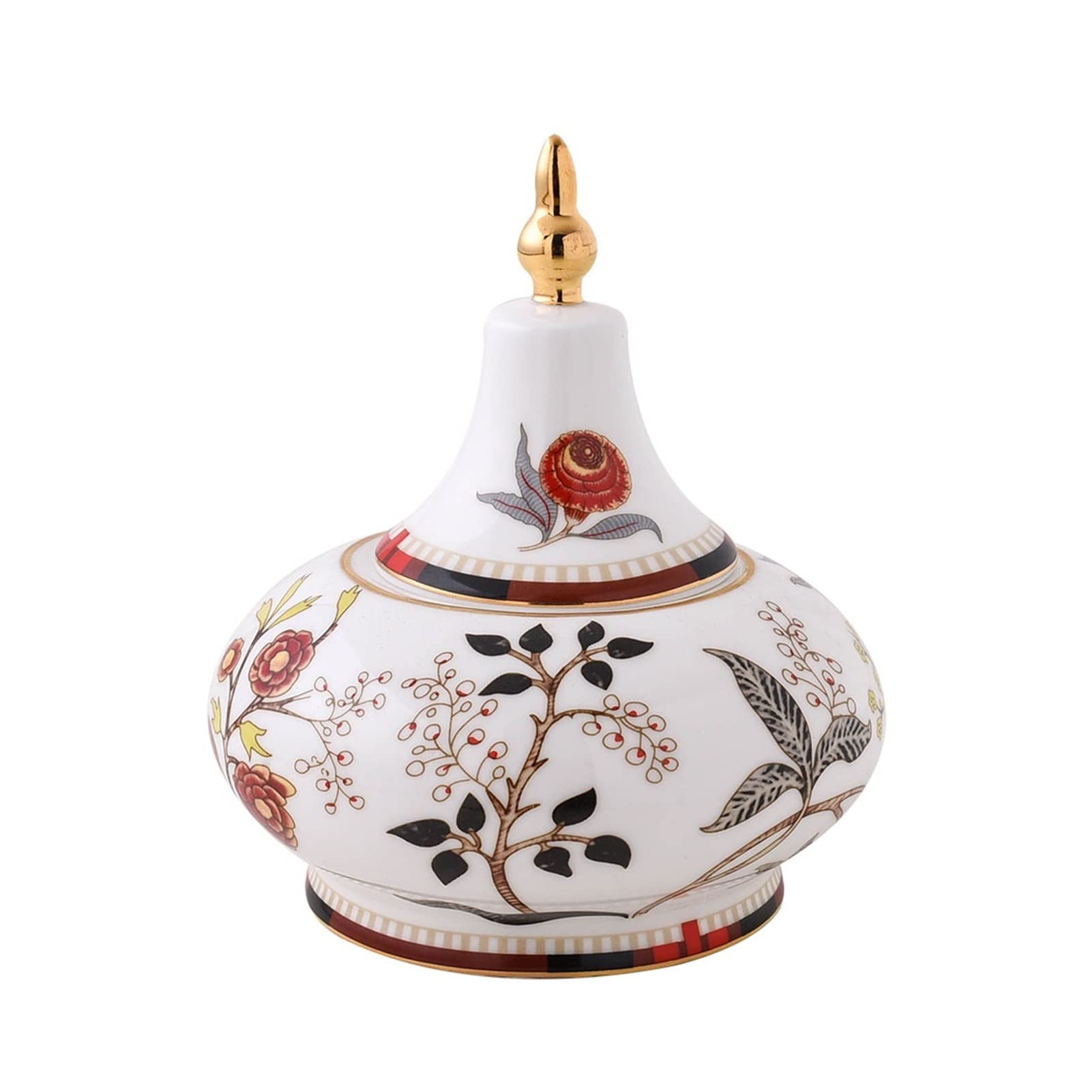Ceramic Sugar Bowl with Lid - Elegant Candy Jar for Dried Fruits, Nuts & Jewelry Storage | Perfect for Living Room, Kitchen & Dining Table Decor