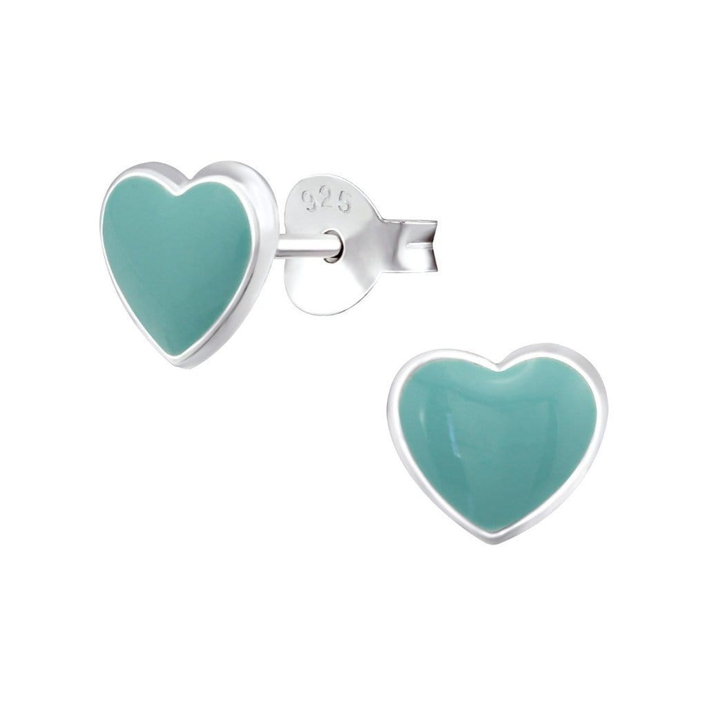 Sterling Silver Heart Stud Earrings for Kids - Hypoallergenic & Durable Jewelry for Girls - Perfect for Birthdays, Gifts & Special Occasions