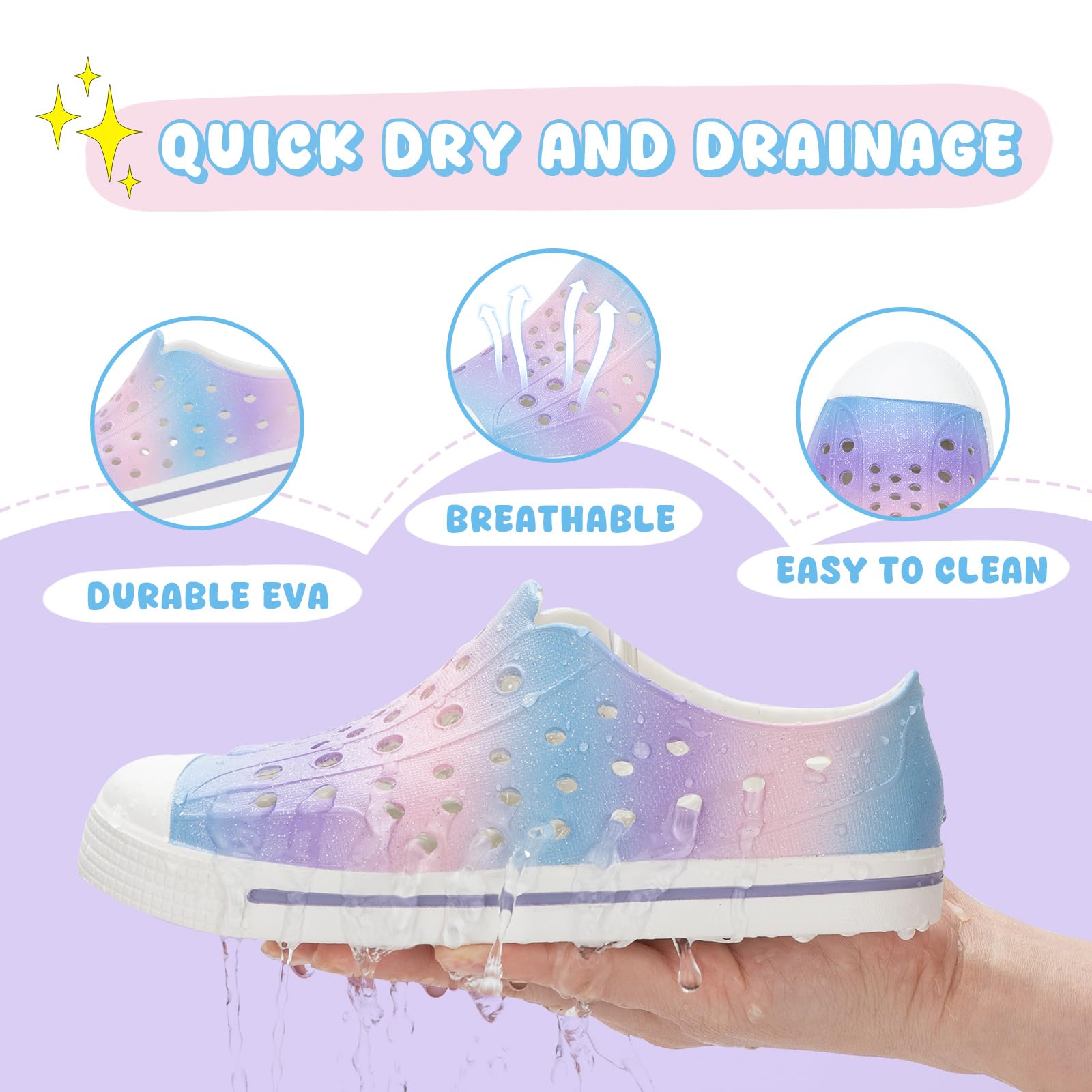 Kids Quick-Dry Summer Sandals for Boys & Girls - Water Shoes for Pool, Beach, Swim, and Outdoor Play