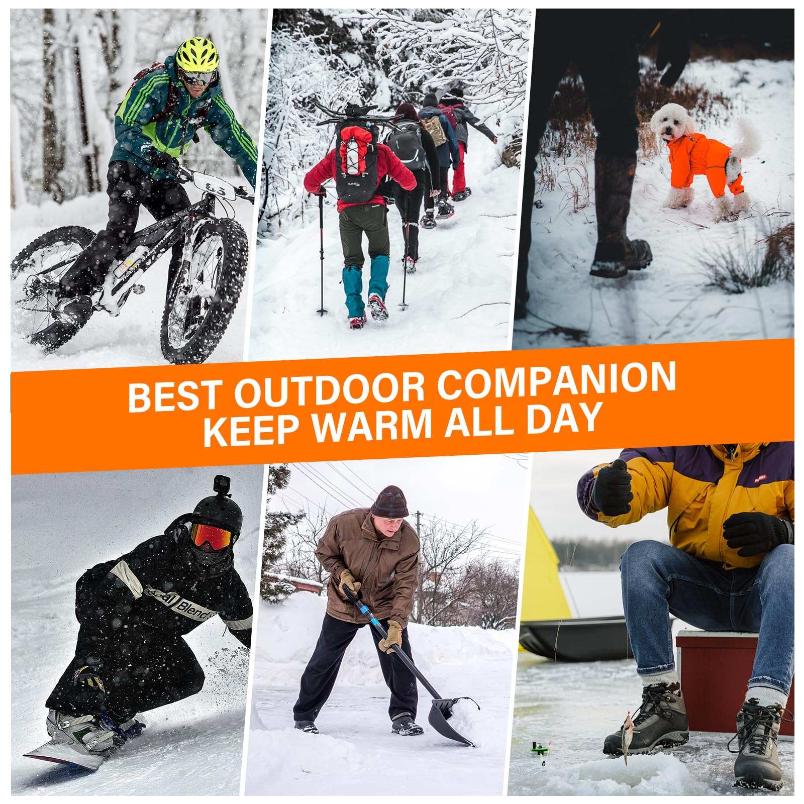 Electric Heated Socks for Men & Women - Rechargeable Battery Powered Winter Socks for Camping, Fishing, Cycling, Skiing & Outdoor Activities - Keep Feet Warm in Cold Weather