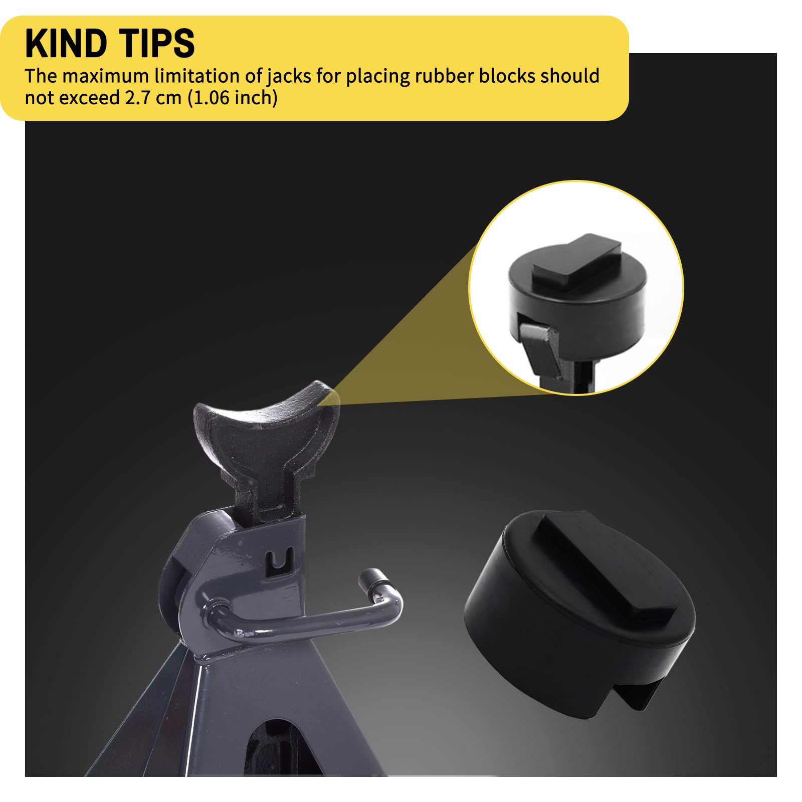 4PCS Pinch Weld Jack Pad Adapter for BMW & Mini - Slotted Frame Rail Protector for Floor Jack & Jack Stands - Includes Storage Bag - Perfect for Garage Repairs & DIY Car Maintenance