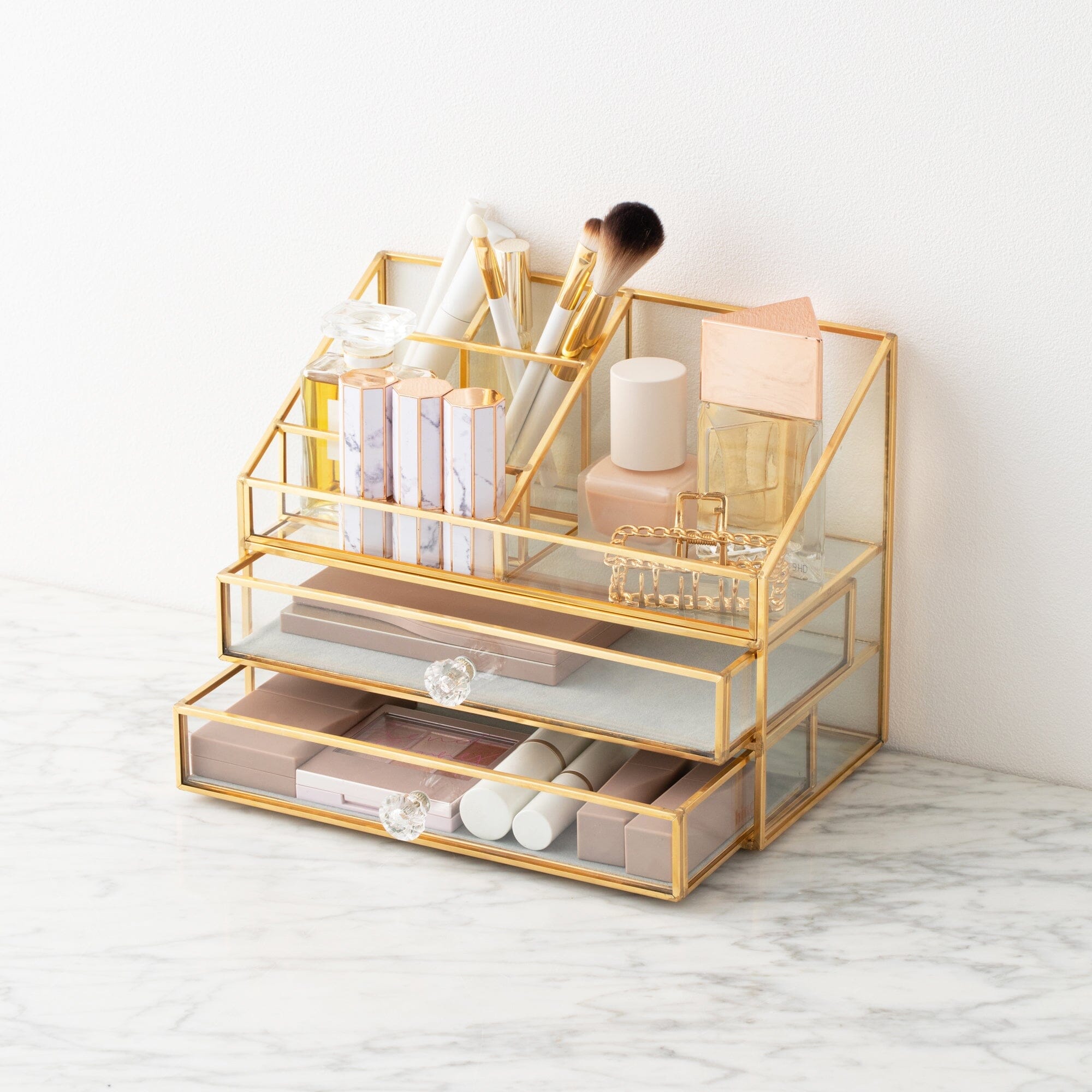 Clear Acrylic Drawer Organizer for Jewelry, Makeup & Office Supplies - Perfect for Vanity, Bathroom & Desk Storage