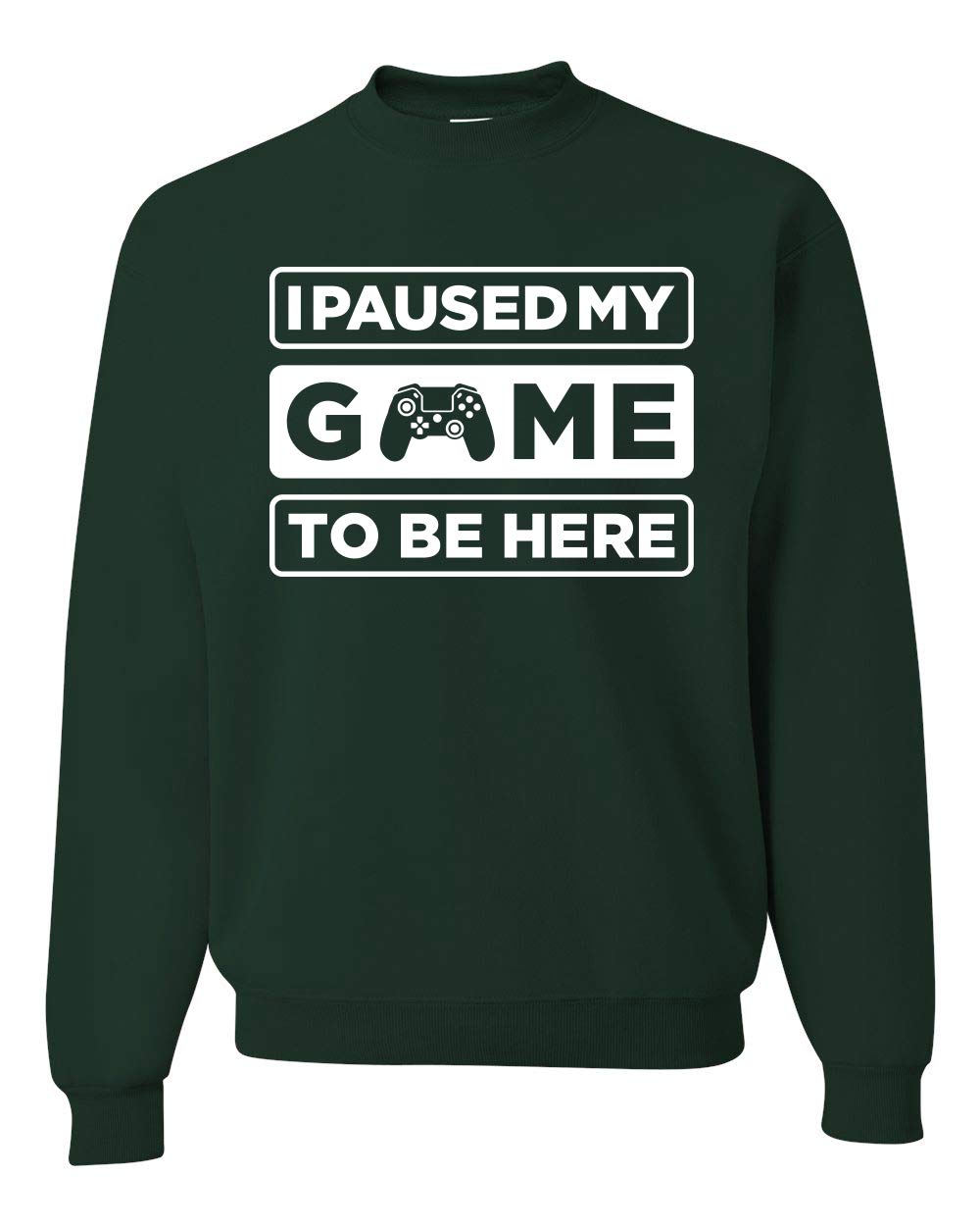 Wild Bobby 'I Paused My Game to Be Here' Gaming Sports Graphic Sweatshirt for Men & Women - Perfect for Gamers, Esports Fans & Casual Wear