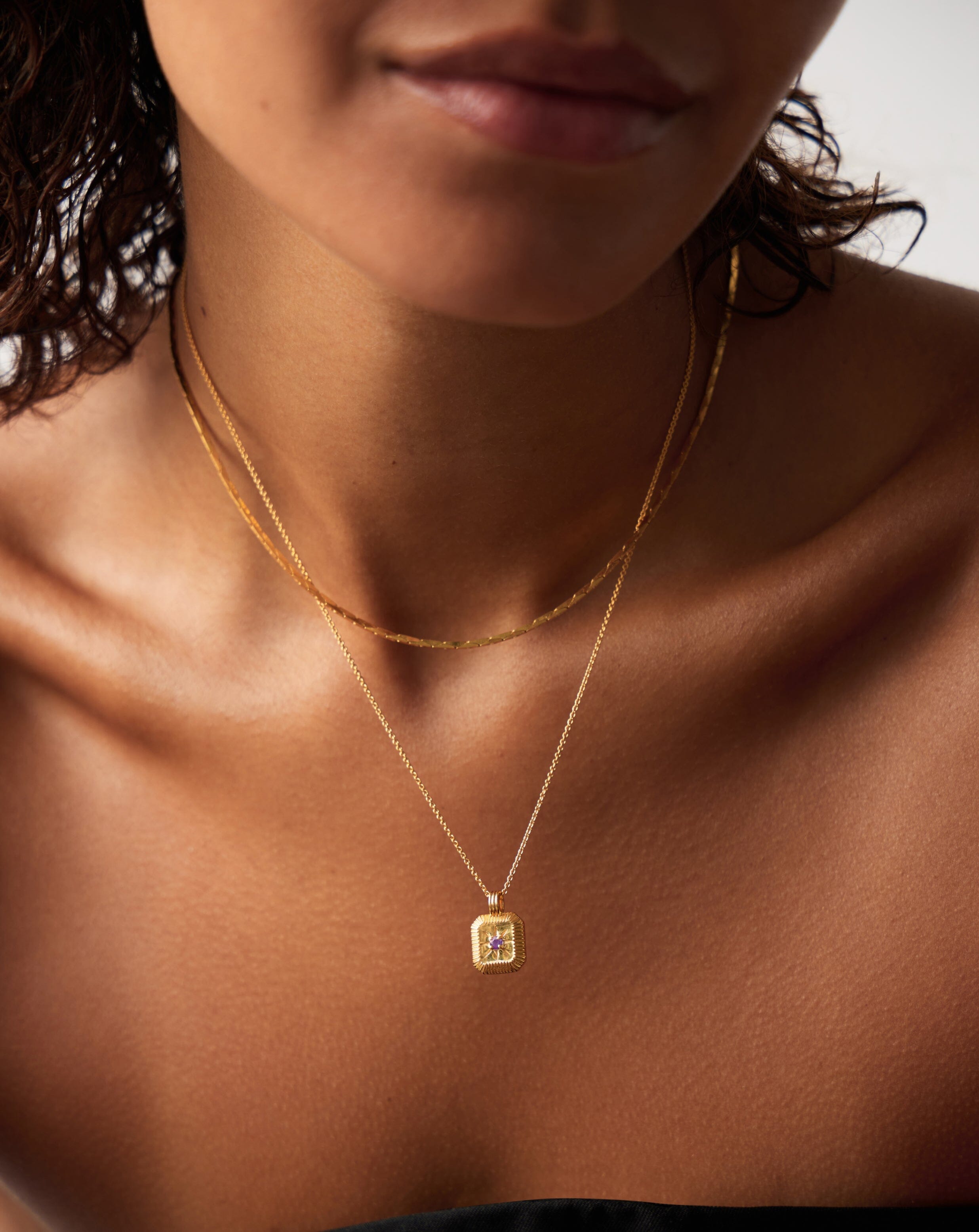 February Birthstone Pendant Necklace - 18k Gold Vermeil Amethyst Jewelry | Perfect Gift for Valentine's Day, Anniversary & Special Occasions