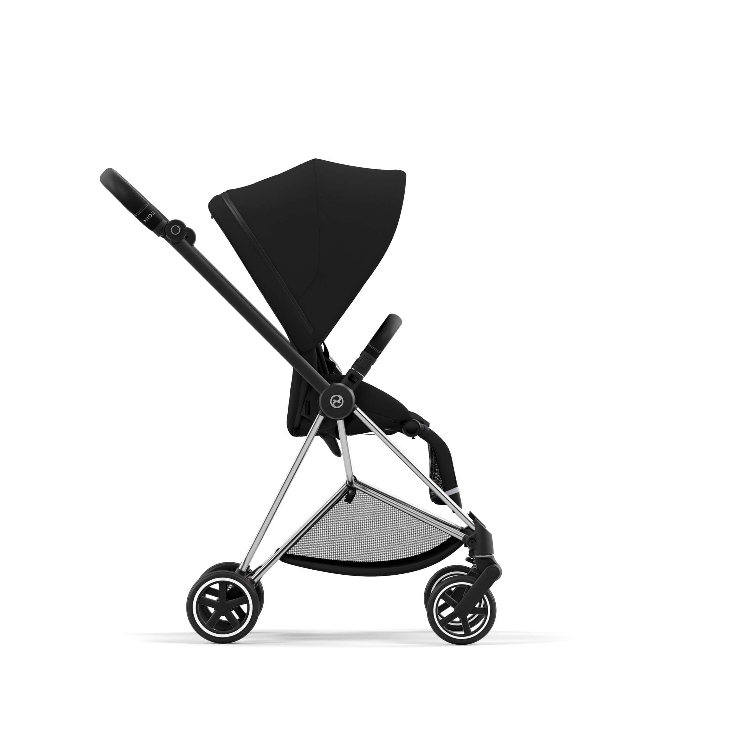 Cybex Mios 3 Complete Stroller - Lightweight Compact Baby Stroller with Reversible Seat, Chrome/Black | Perfect for City Travel & Everyday Use