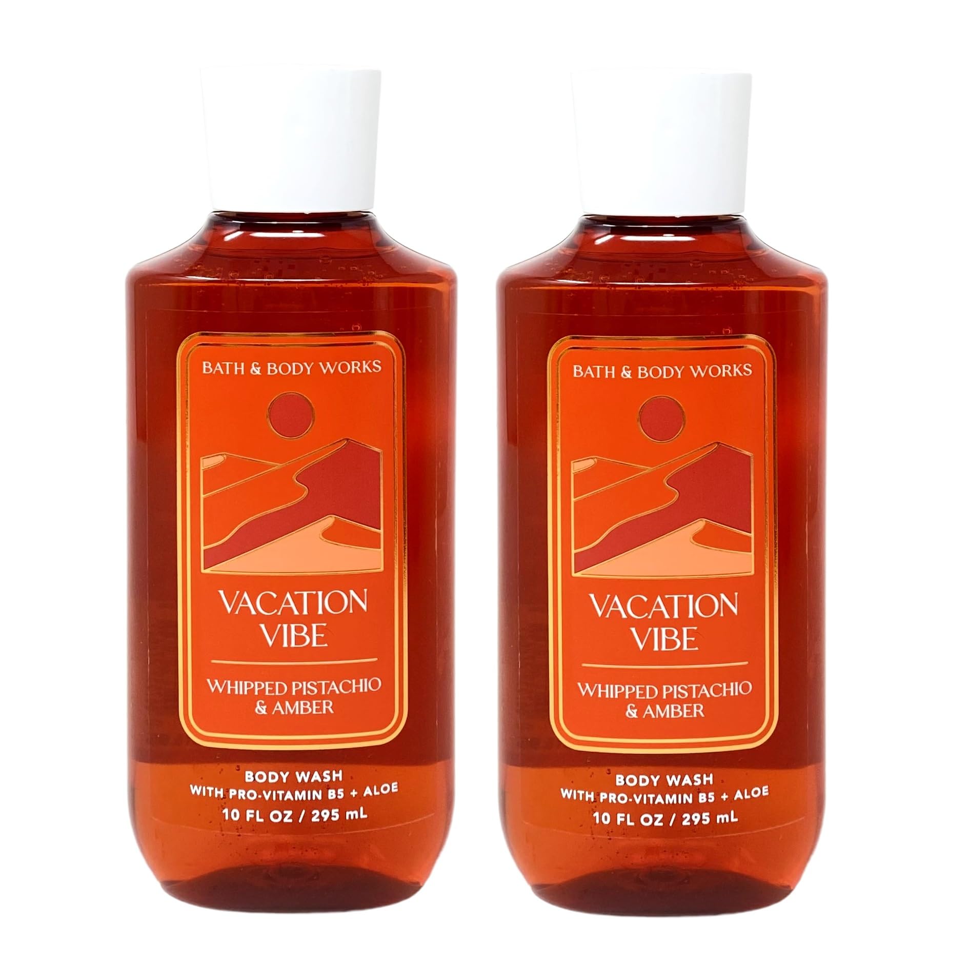 Vacation Vibe 2-Pack Body Wash Set by Bath & Body Works - 10 fl oz (295 mL) Each, Refreshing Orange Scent for Shower & Relaxation | Perfect for Travel, Spa Days & Gift Giving