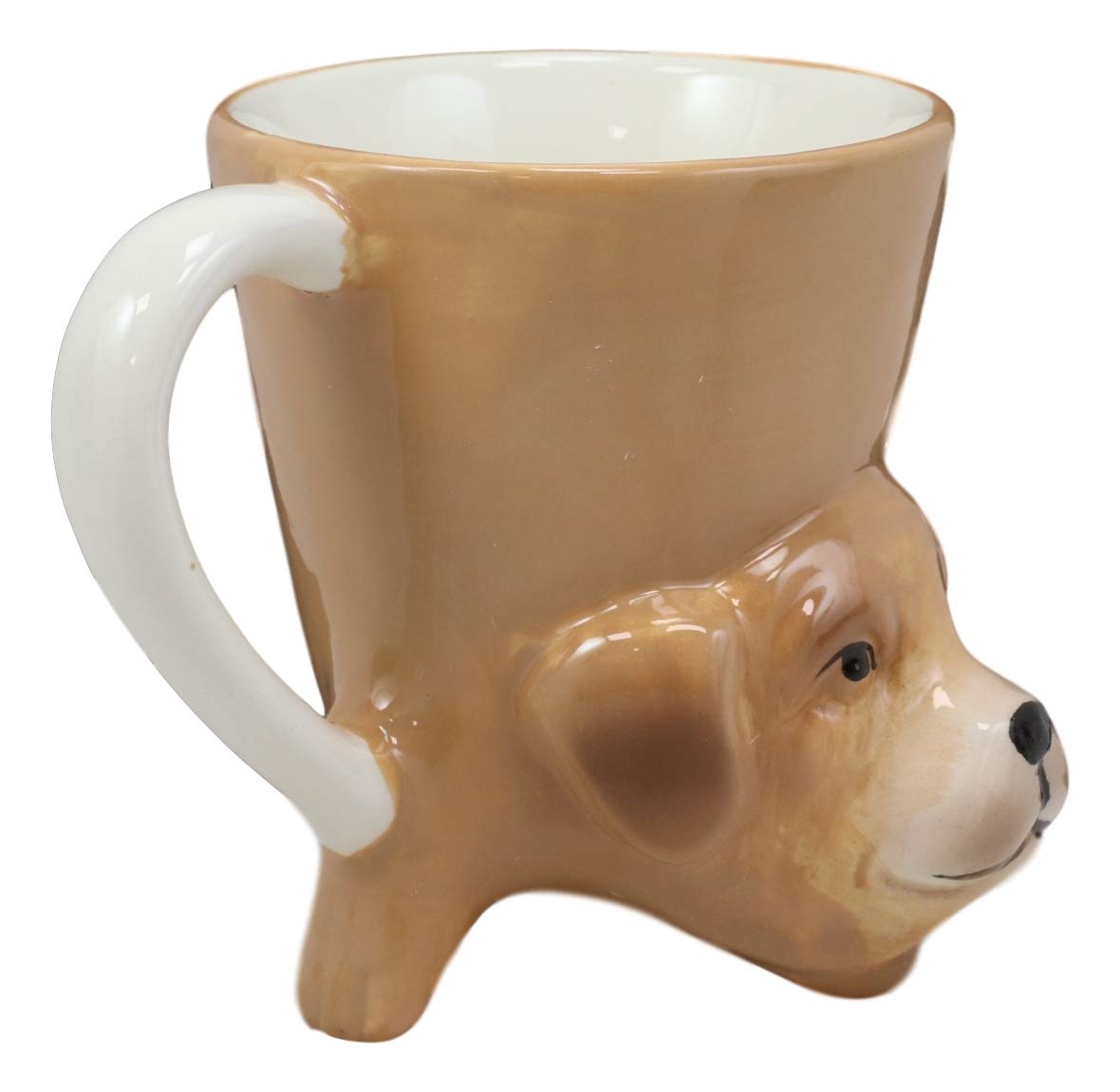 Ebros Whimsical Acrobatic Dog Ceramic Coffee Mug 11oz - Funny Chocolate Dog Design Collectible Cup for Coffee, Tea & Hot Drinks - Perfect for Home Decor, Kitchen Accessories & Party Hosting Gifts