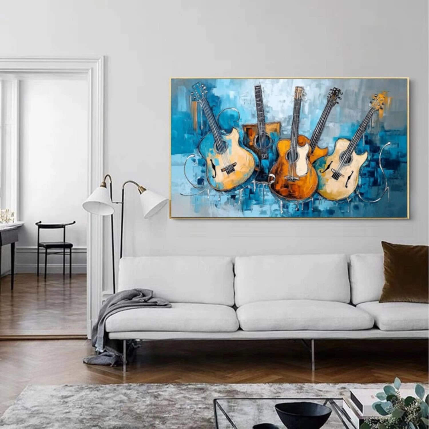Abstract Painting #AB 311 - Modern Wall Art for Living Room, Bedroom & Office Decor - Handmade Canvas Artwork for Home & Office Interior Design