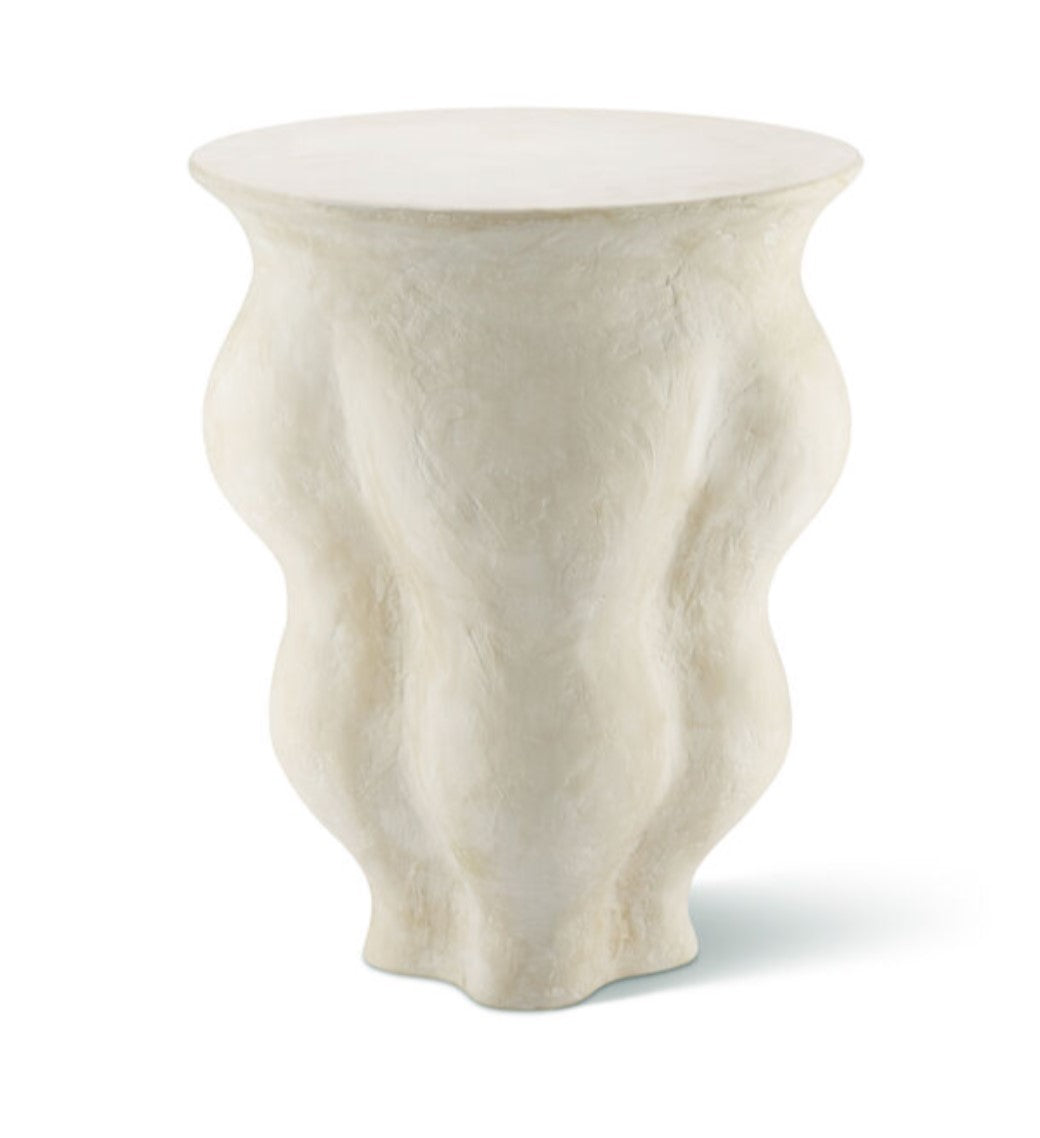 AERIN Corvo Side Table - Modern Round End Table for Living Room, Bedroom, or Office - Stylish Accent Table with Wooden Base & Glass Top - Perfect for Small Spaces & Home Decor