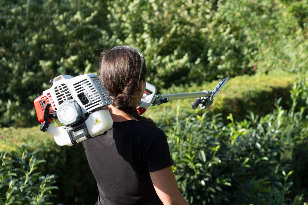 IKRA Gas-Powered 4-in-1 Multi-Tool: String Trimmer, Brush Cutter, Hedge Trimmer & Pole Saw with Extension - Perfect for Lawn Care, Yard Maintenance & Landscaping