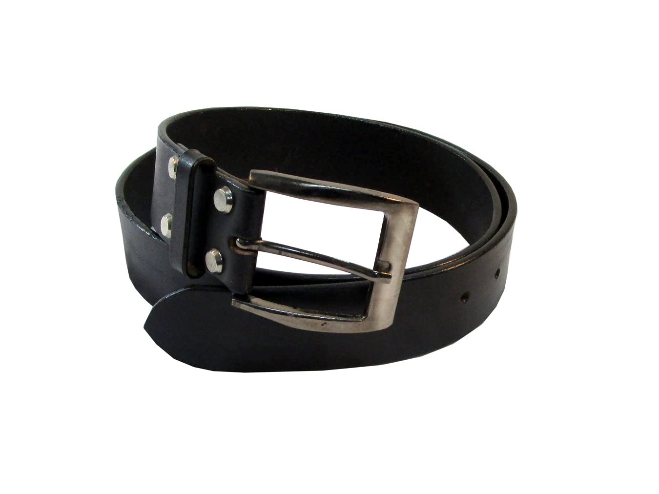 Western Cowboy & Cowgirl Leather Belts for Men & Women - Black Genuine Leather Work Belt for Jeans, Pants & Trousers | Perfect for Ranch Work, Rodeo & Western Fashion