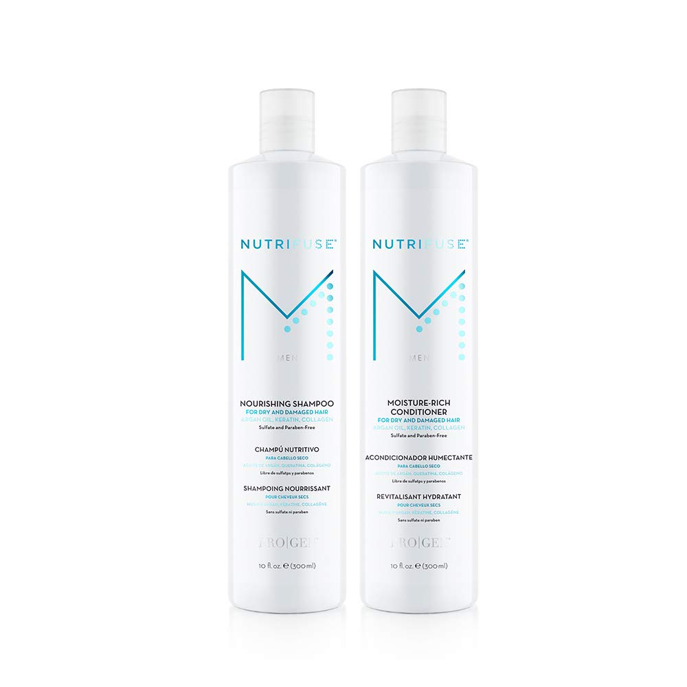 M Nourishing Shampoo & Nutrifuse M Moisture-Rich Conditioner Set - 10oz Each for Dry, Damaged Hair - Hydrating Hair Care Duo for Soft, Smooth & Healthy Hair - Perfect for Daily Use & Color-Treated Hair