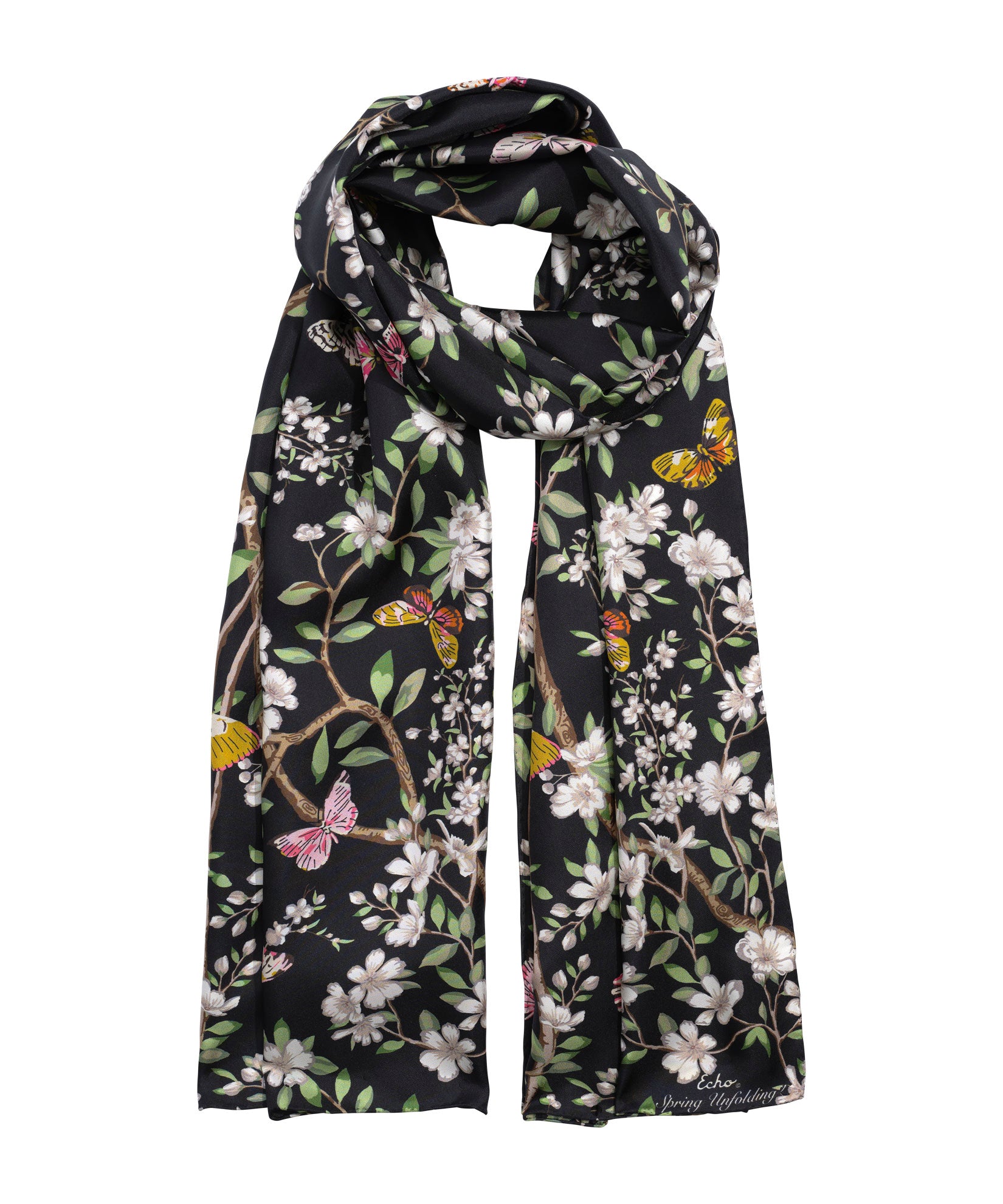 Elegant Spring Unfolding Silk Oblong Scarf - Lightweight Fashion Accessory for Women - Perfect for Office, Party & Travel Outfits