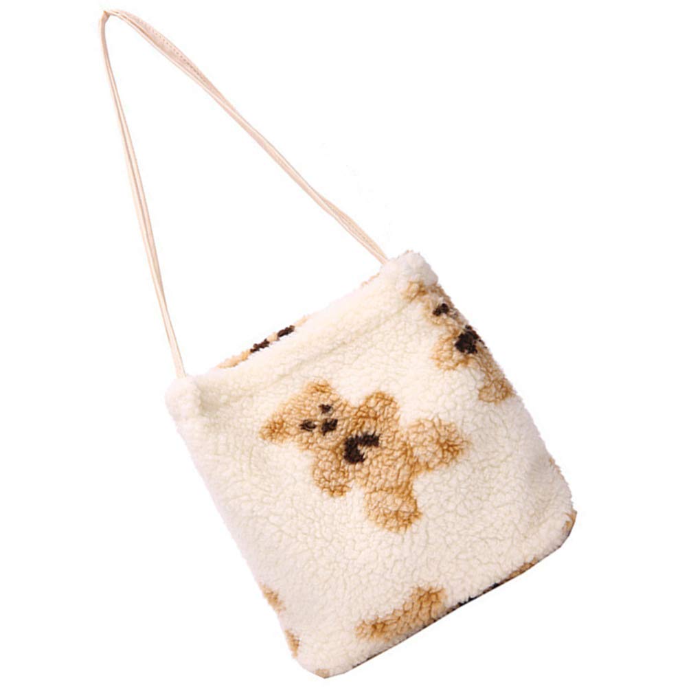 Amosfun Cute Plush Messenger Bag for Women - Soft Crossbody Shoulder Bag with Adjustable Strap, Perfect for School, Work, Travel & Daily Use