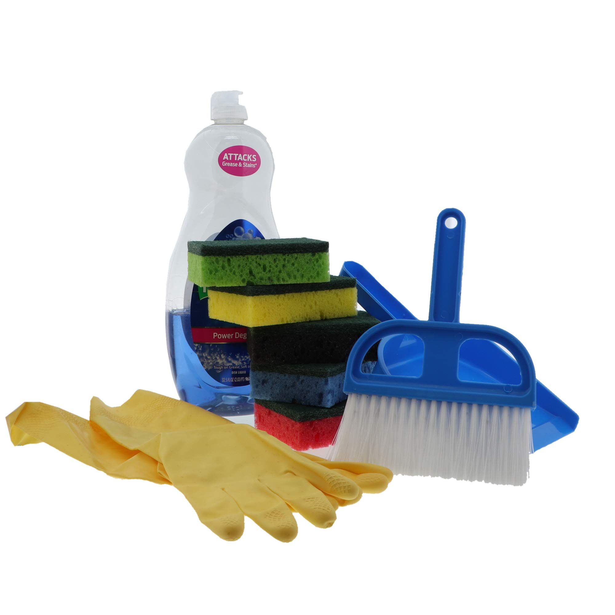 Heavy Duty Kitchen Sponges with Scrubber Scourer - 10 Pack for Dishwashing, Cleaning Pots & Pans, and Household Chores