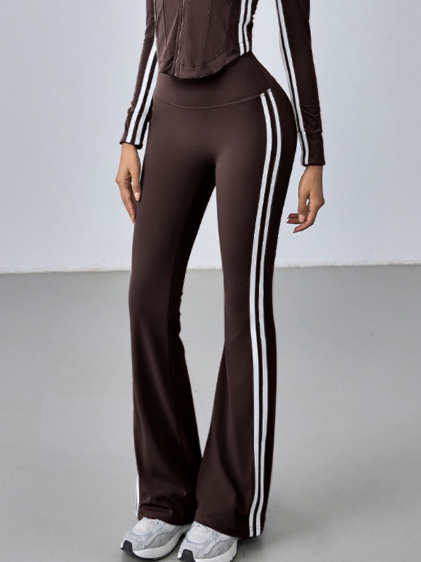 ZASUWA Women's High Waisted Flare Leggings - Tummy Control Workout Yoga Pants for Running, Gym & Everyday Wear