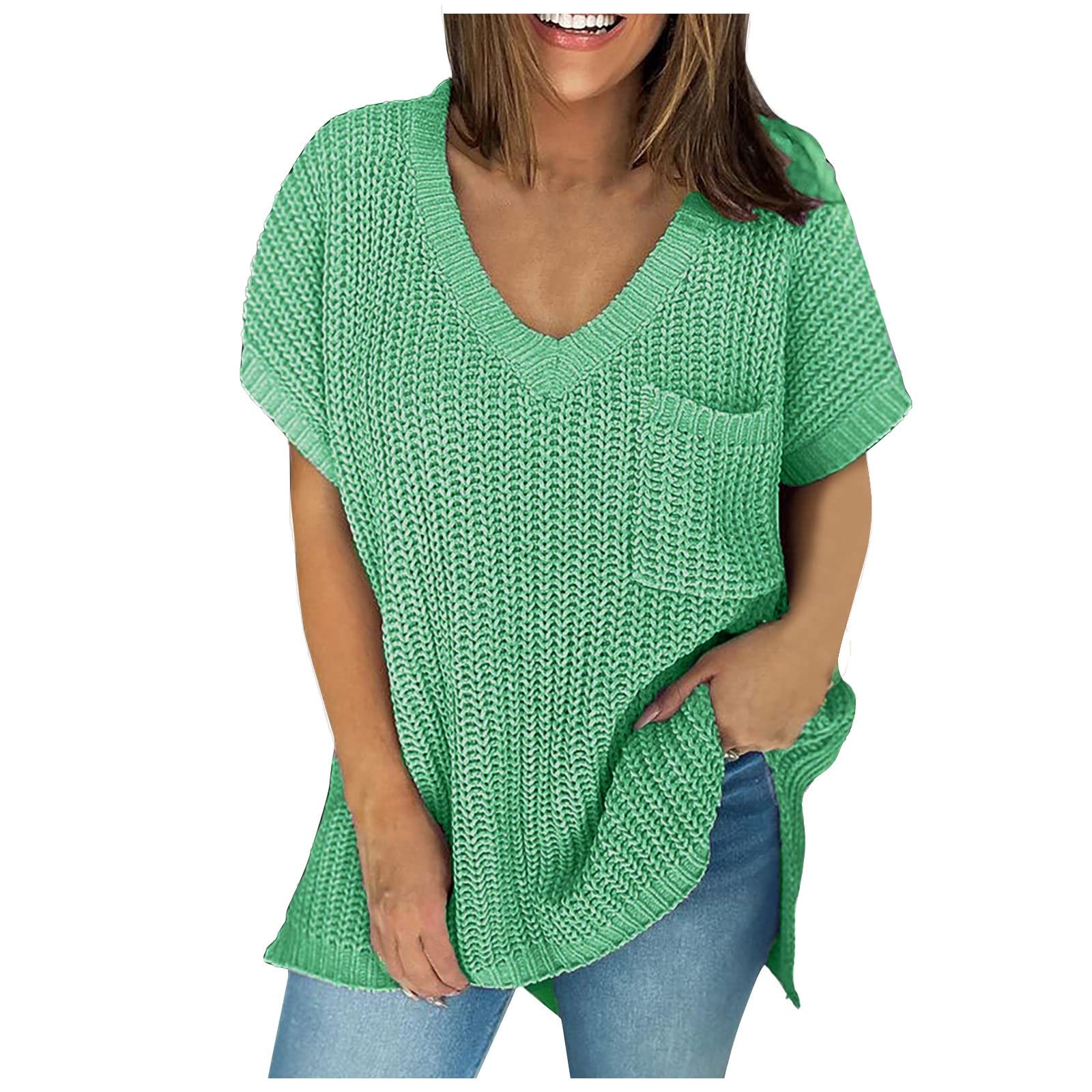Women's Short Sleeve T-Shirt - Elegant Summer Loose Fit Quick Dry Tennis Top | Cute Casual Tee for Women | Perfect for Sports, Workouts & Everyday Wear (Green, Medium)