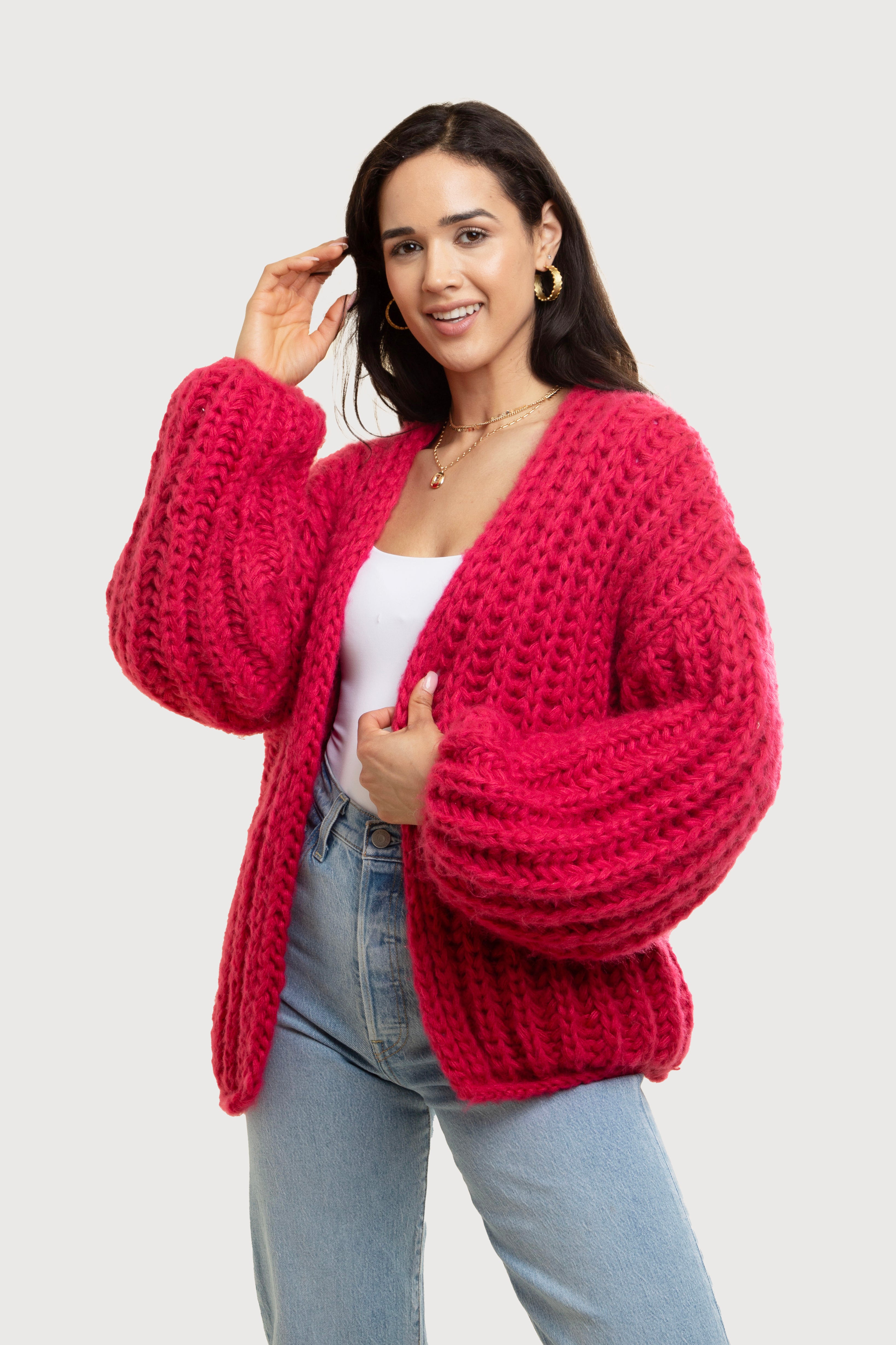 Chunky Knit Oversized Cardigan Sweater for Women - Soft Cozy Winter Sweater - Perfect for Fall & Winter Layering, Lounging at Home, and Coffee Dates
